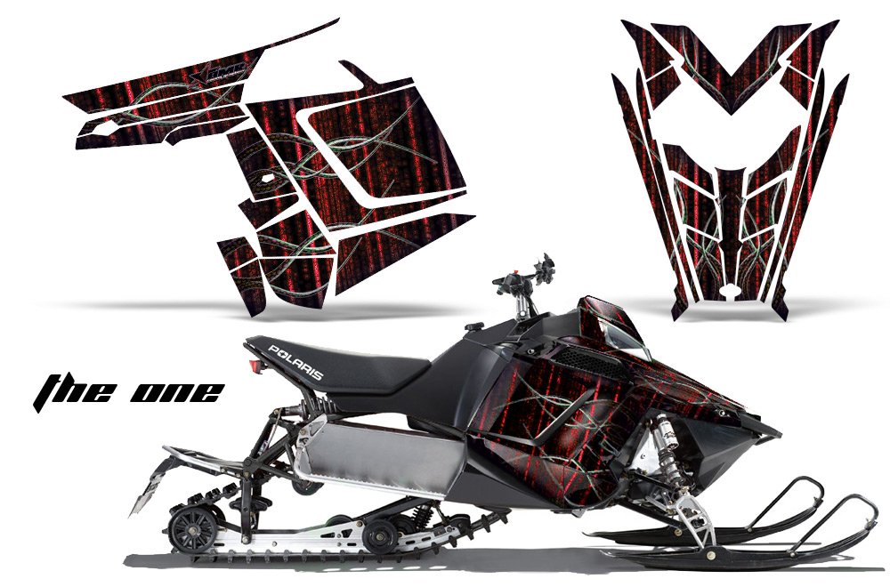 AMR Racing スノーモービルグラフィックキット ステッカー デカール ポラリス PRO-R RMK Rush Switchback Assault 2011-2016対応 - The One Red｜global研究所