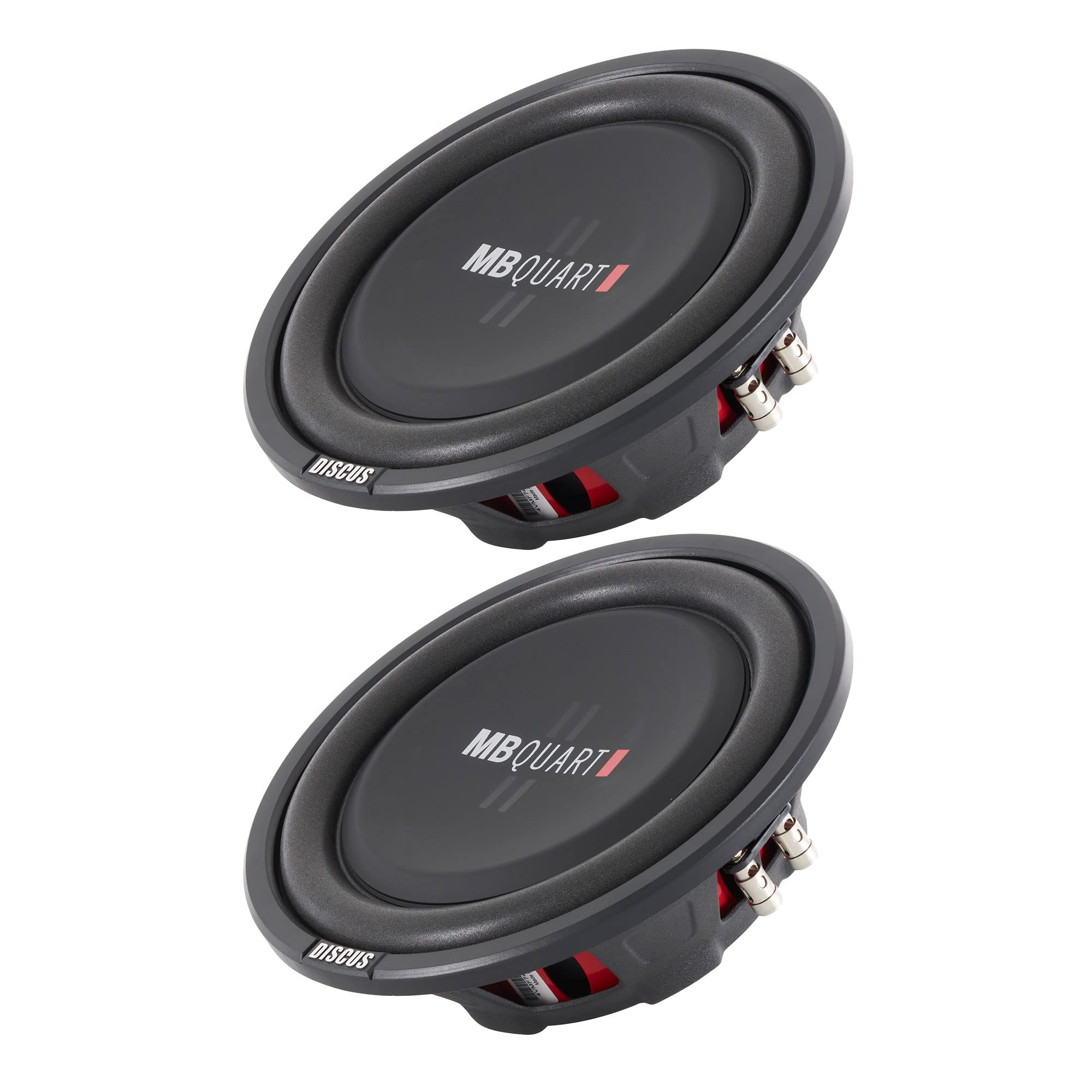 2MB クォート DS1 254 800ワット 4オーム 10インチ 浅い、スリム、サブウーファー、車、トラック、DVC、RMS 400ワット/サブ、耐久性のあるパウダーコート。
