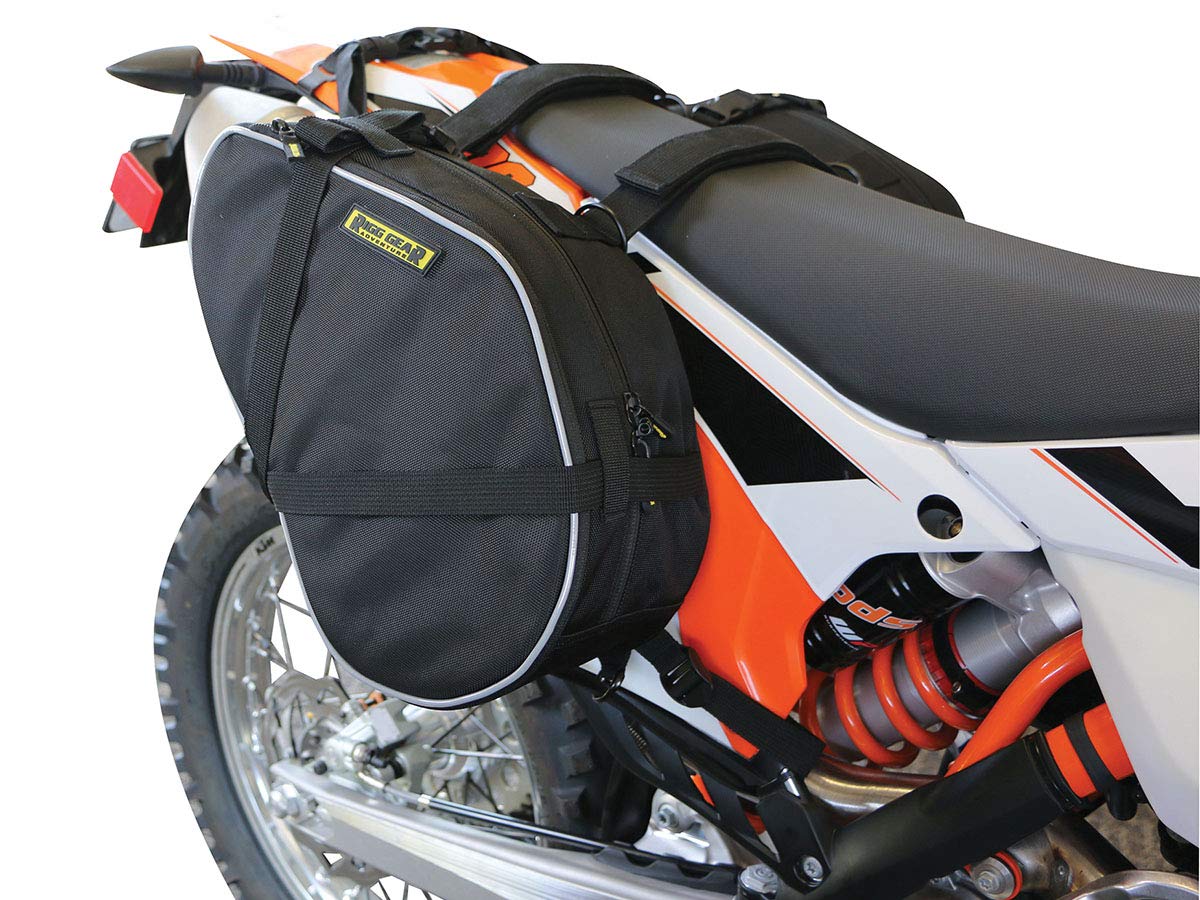 nelson-rigg rg-020ブラックデュアルスポーツバイクサドルバッグ