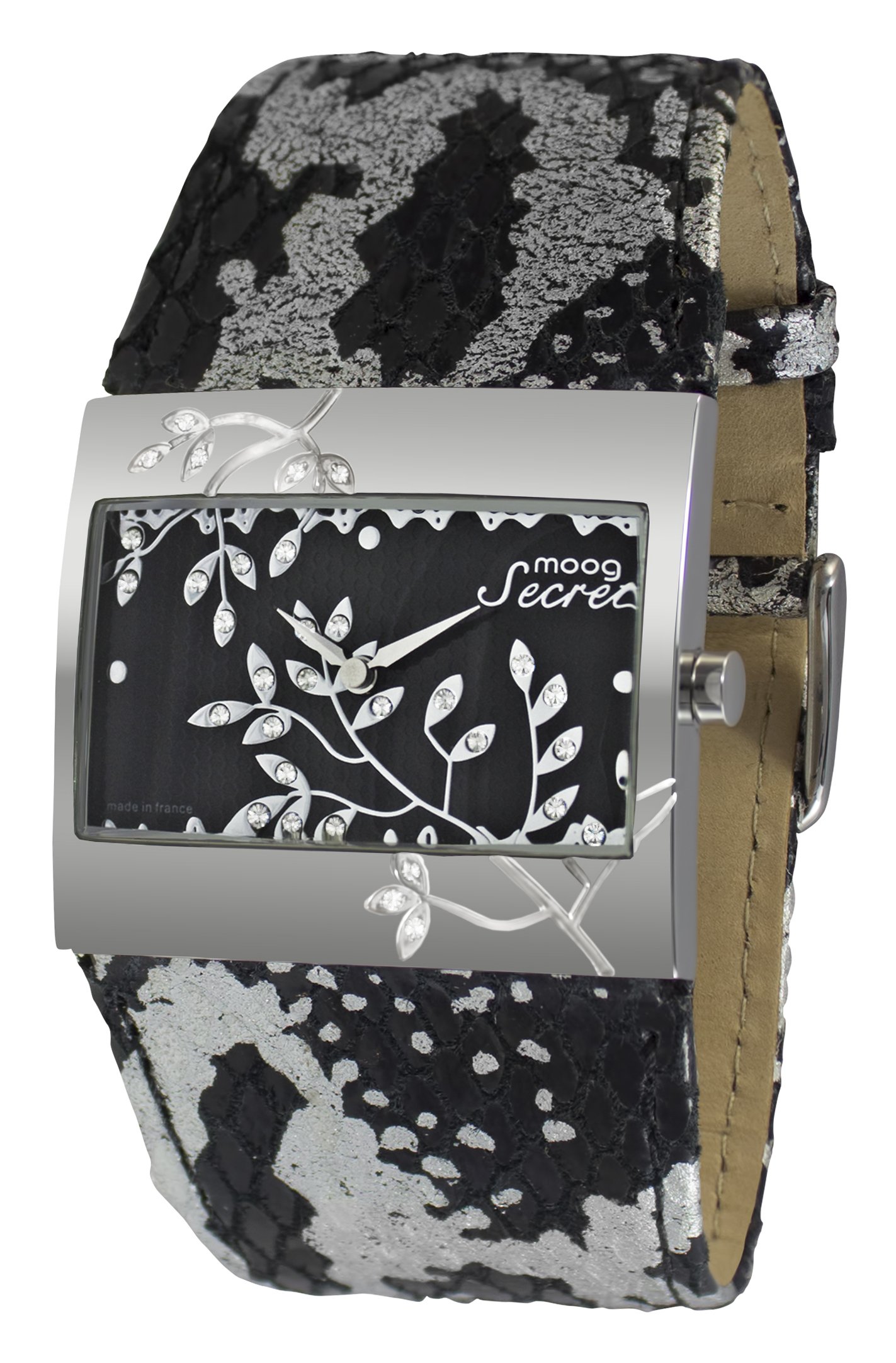 Moogパリ ? Secret ? レディースウォッチブラックダイヤルブラックストラップin Genuine Calfレザー、Made in France ? m44932 ? 101|global研究所
