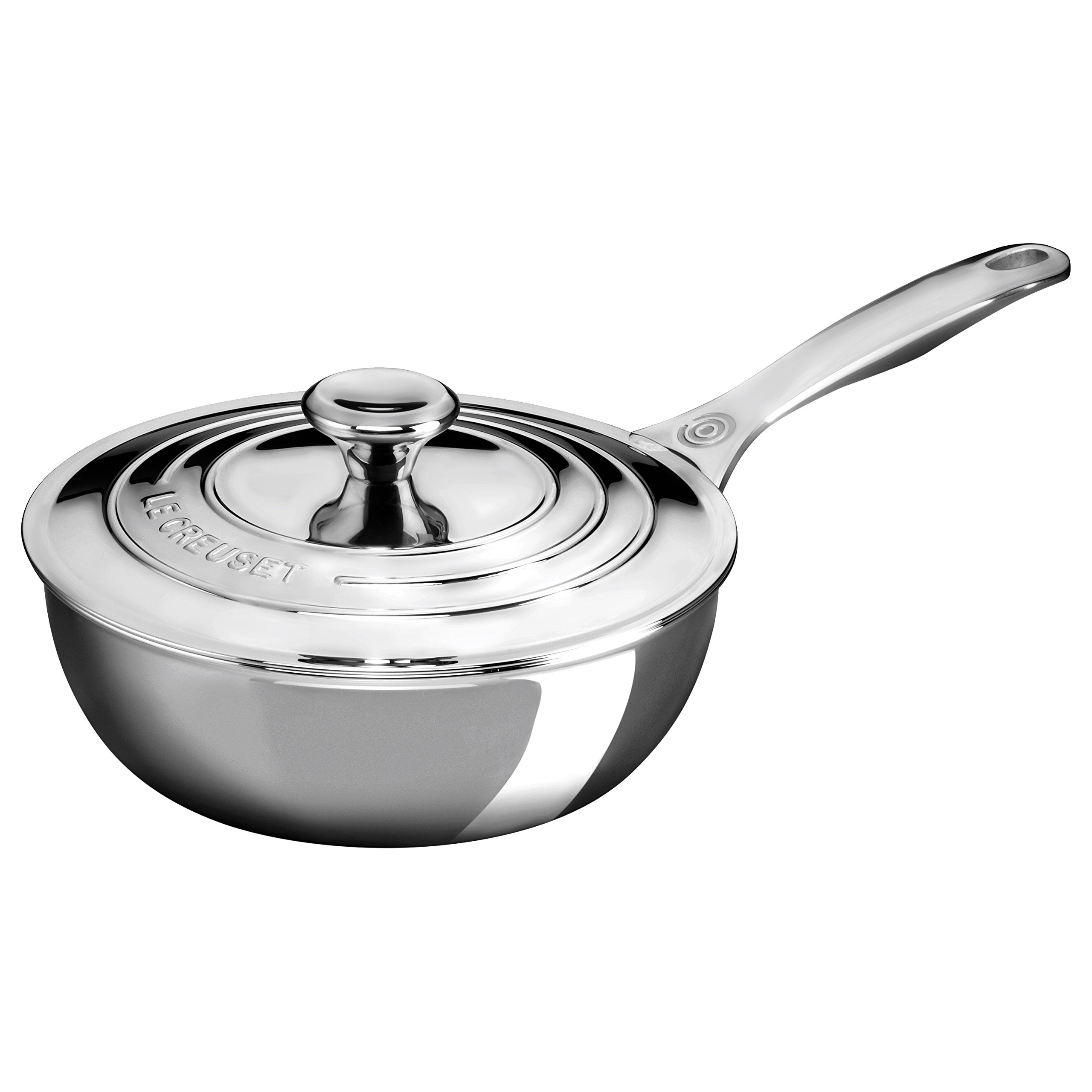 2-qt。ステンレススチールSaucier Pan with Lid