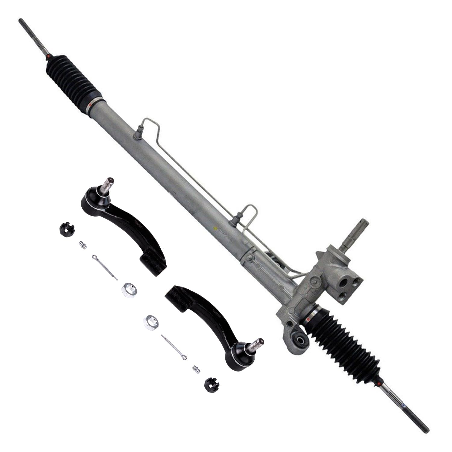 Detroit Axle - フロント ラック&ピニオンキット クライスラー シーラス セブリング ダッジストラタス プリマス ブリーズ用 パワーステアリングラック&ピニオンアセンブリ アウタータイロッドエンド2個 交換用｜global研究所