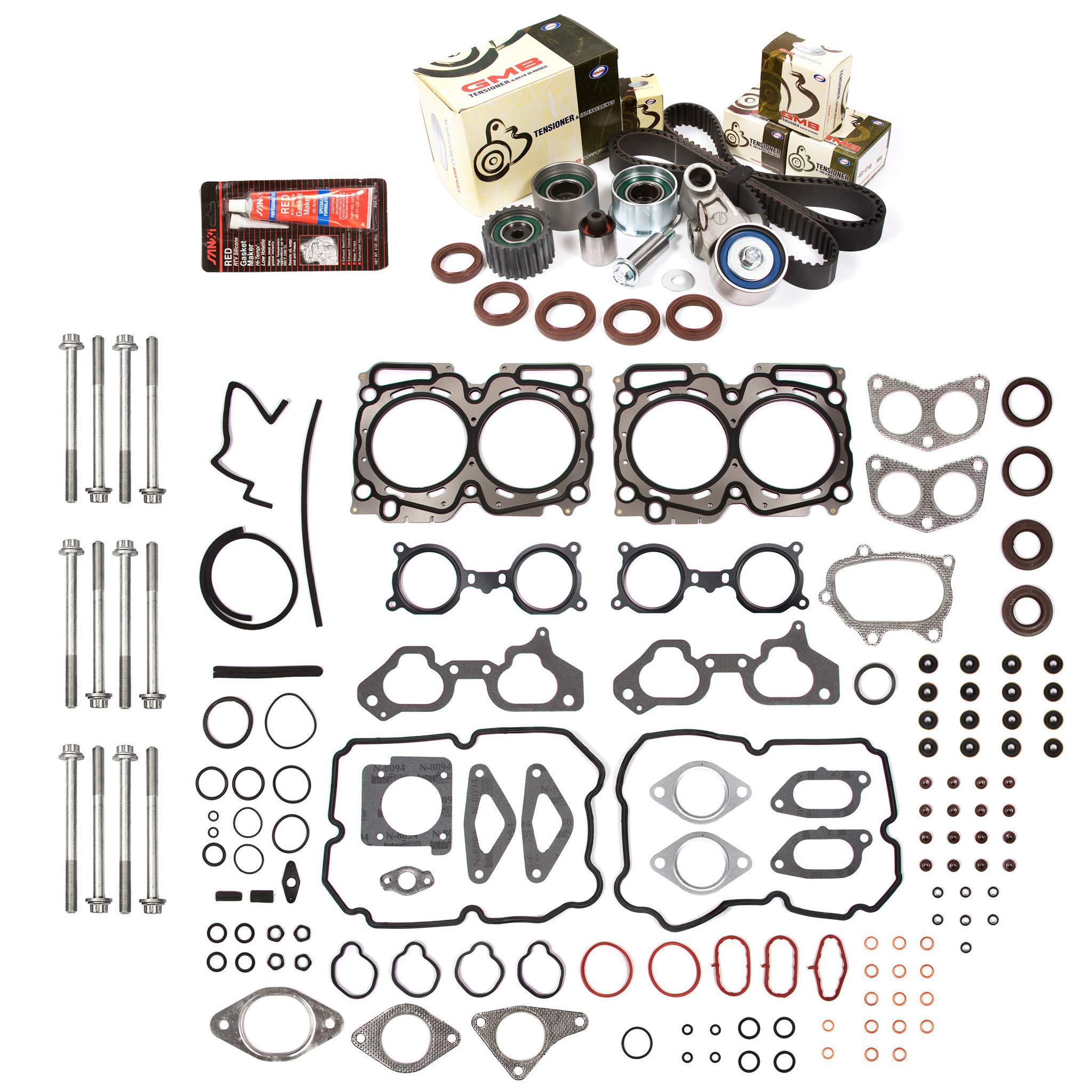 Evergreen hshbtbk9013ヘッドガスケットセットヘッドボルトタイミングベルトキット04 ? 06スバルターボDOHC ej255 ej257