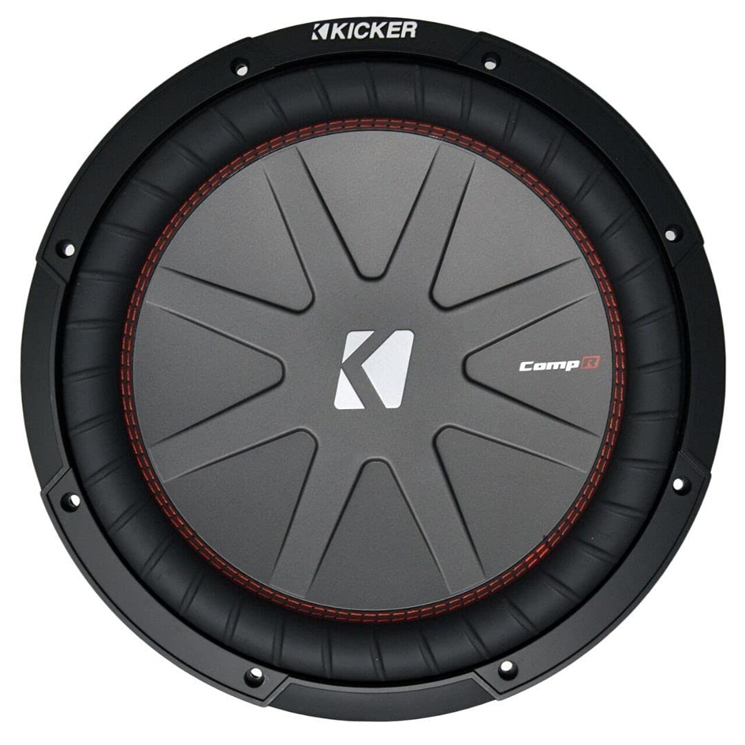 Kicker CompRT12 12インチ(30cm)サブウーファー、DVC、2オーム、500W。