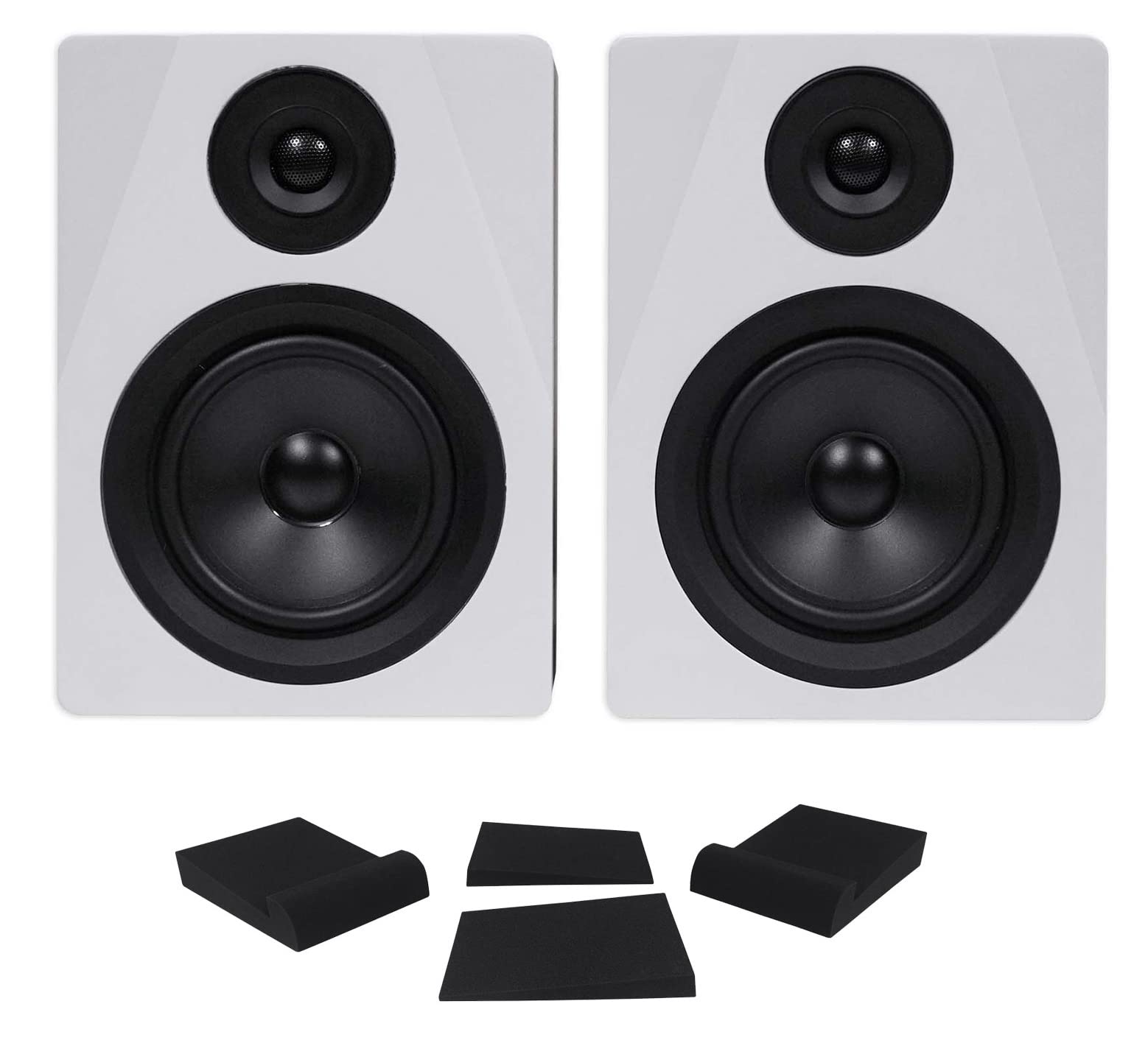 Rockville APM5W 5.25in 2通い路 250W ワット数 USBスタジオモニタースピーカー+パッド 有りの実