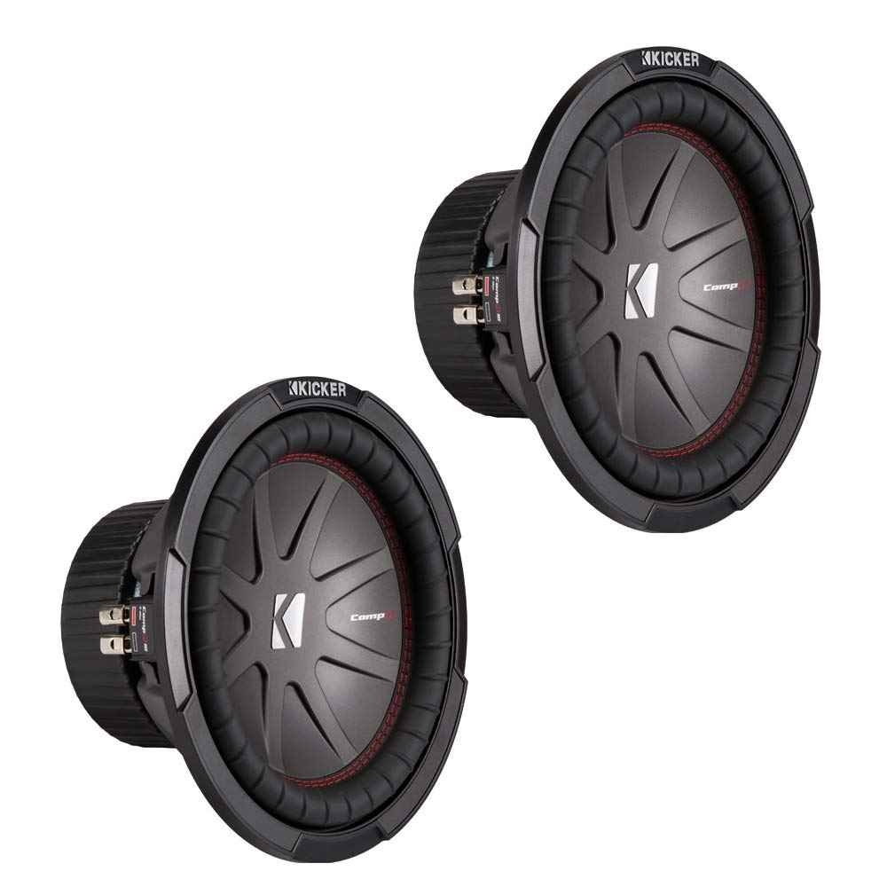 Kicker 43CWR102 COMPR10 1600ワット 10インチ カーオーディオサブウーファー 2個 CWR10-2