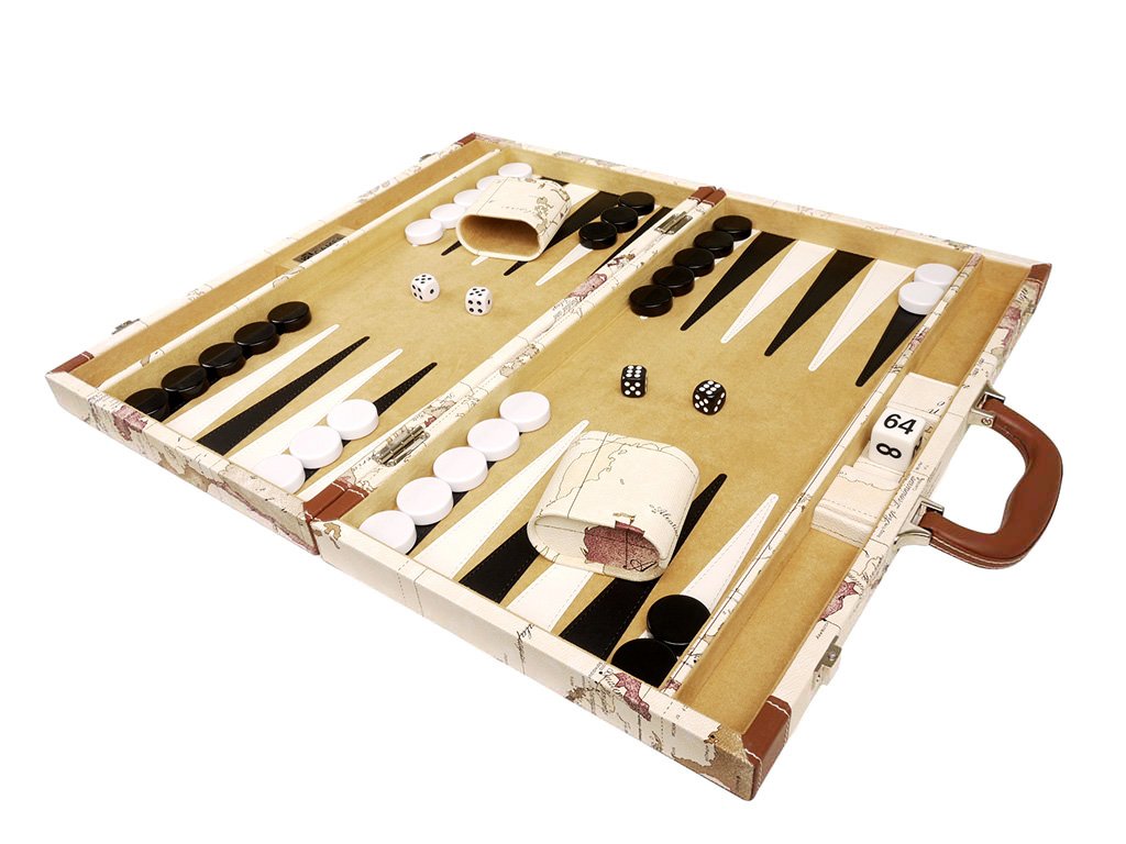 Middleton Games Map Backgammon Set  18-Inch