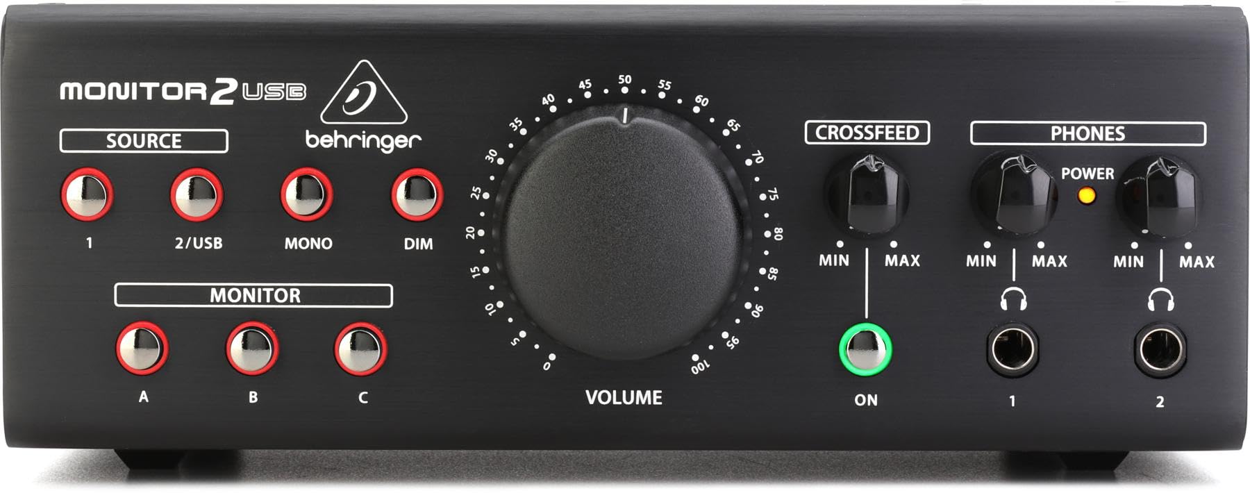 Behringer MONITOR2USB ハイエンドスピーカーとヘッドホンモニタリングコントローラー VCAコントロールとUSBオーディオインターフェイス付き｜global研究所