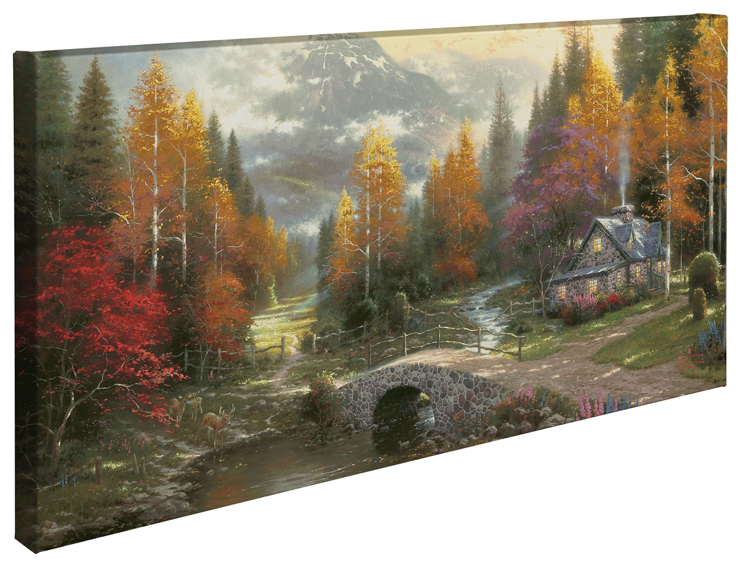 Thomas Kinkade Valley of Peace 40.64糎 x 78.74糎 ギャラリーラップキャンバス