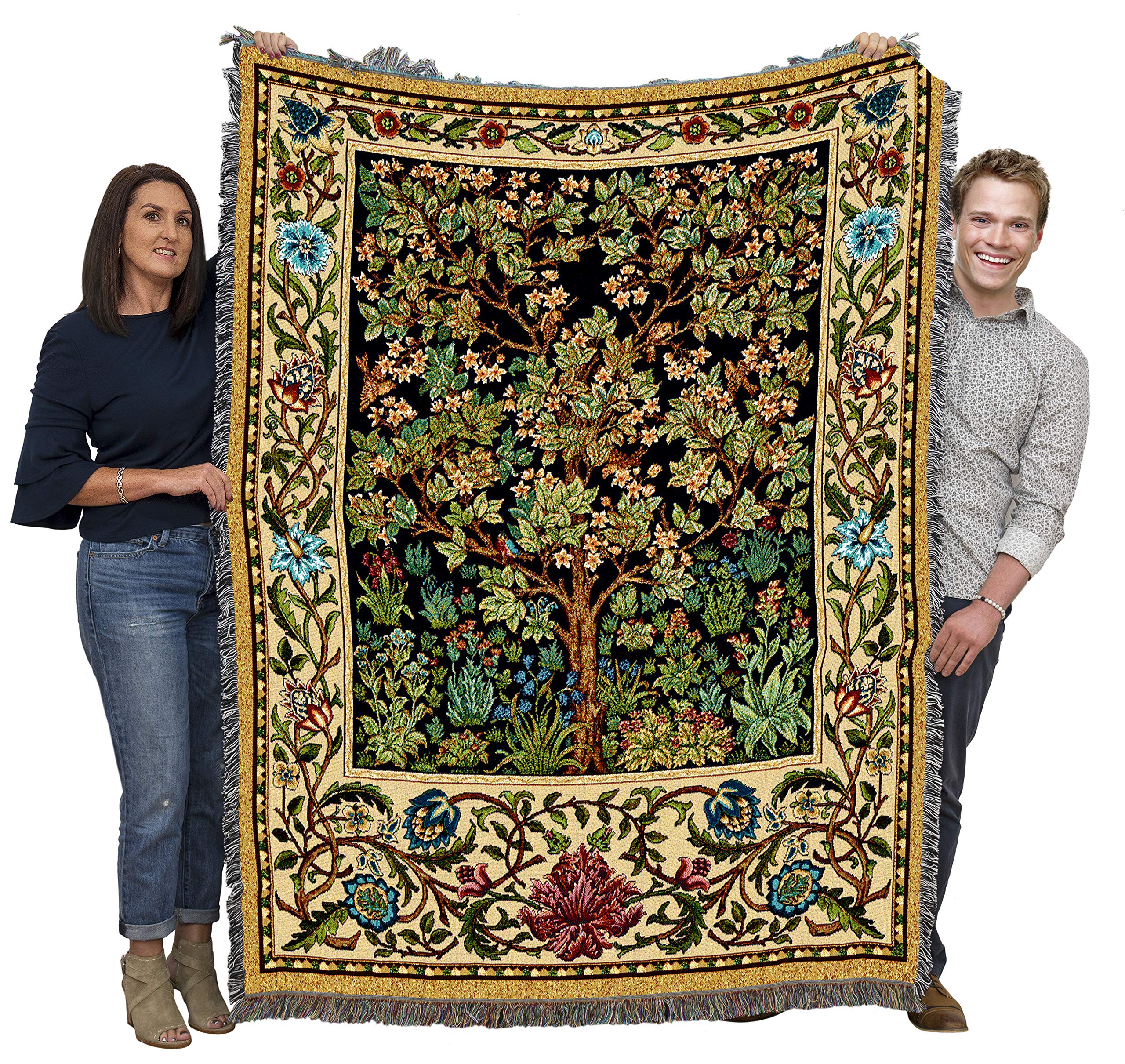 Pure Country Weavers ウィリアム・モリスの「生命の樹」デザインのブランケット|global研究所