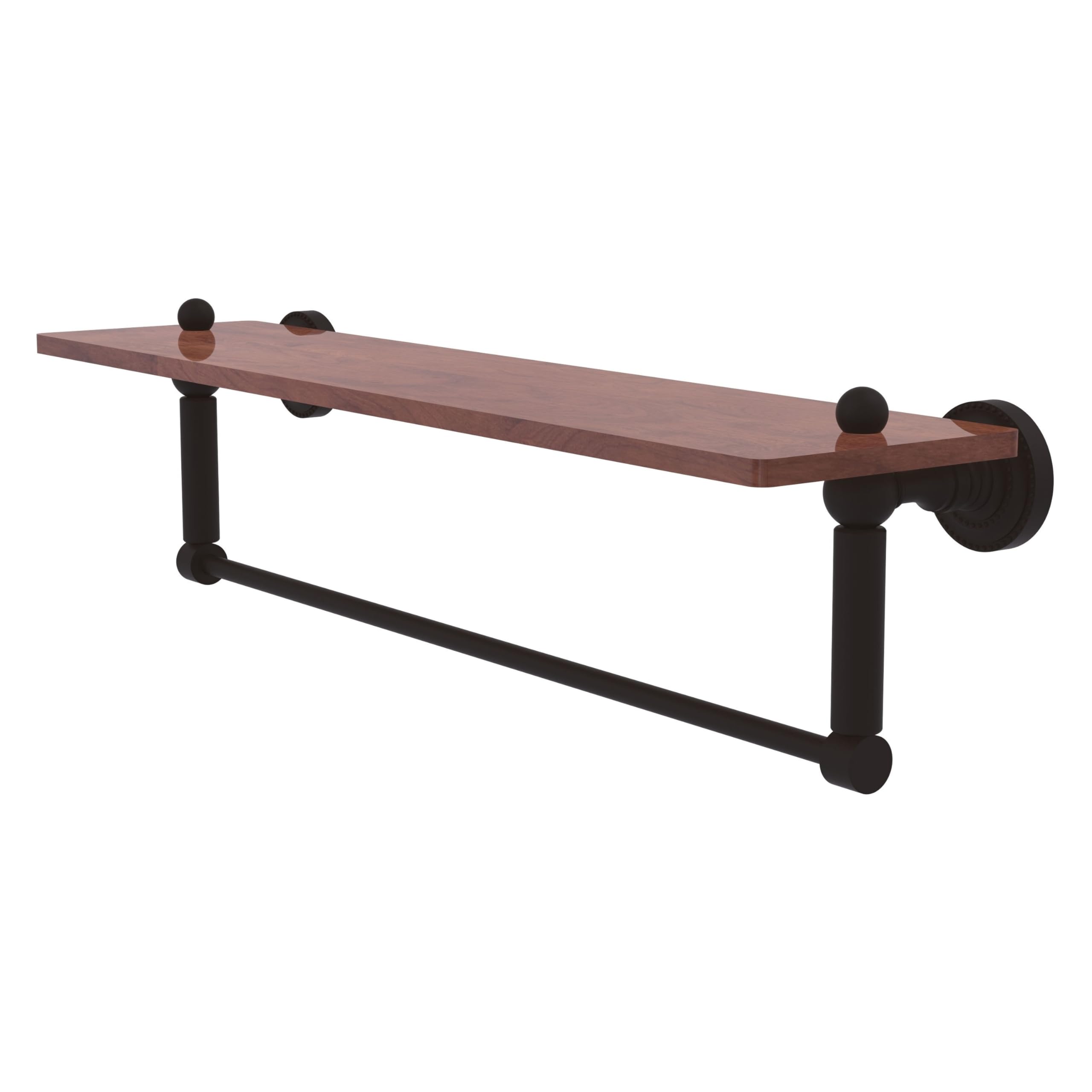 Dottingham Collection 22 Inch Solid IPE Ironwood Shelf with Integrated Towel Bar - DT-1TB-22-IRW-ORB|global研究所