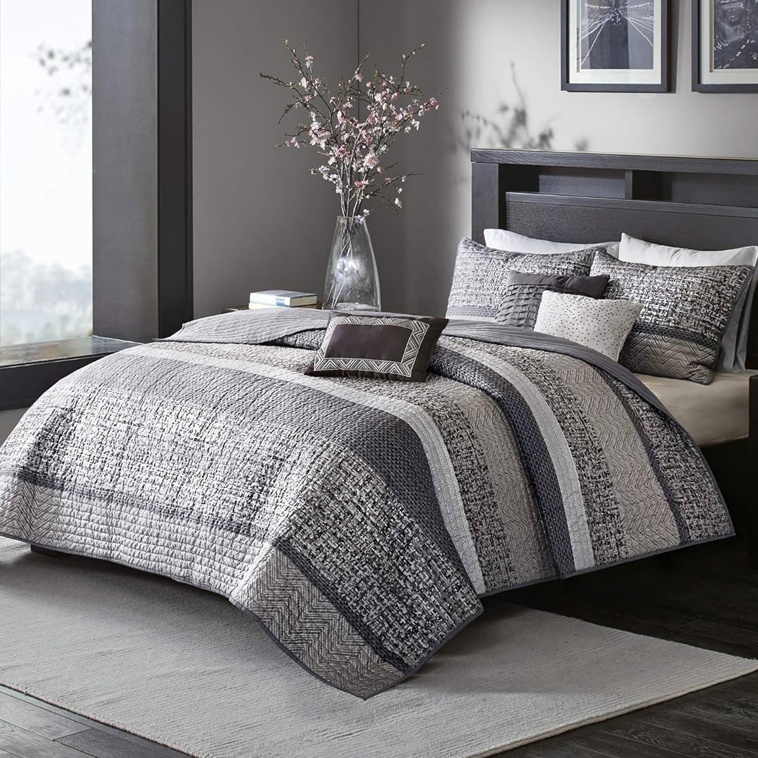 Rhapsody Quilted Coverletセット King/Cal King MP13-3400