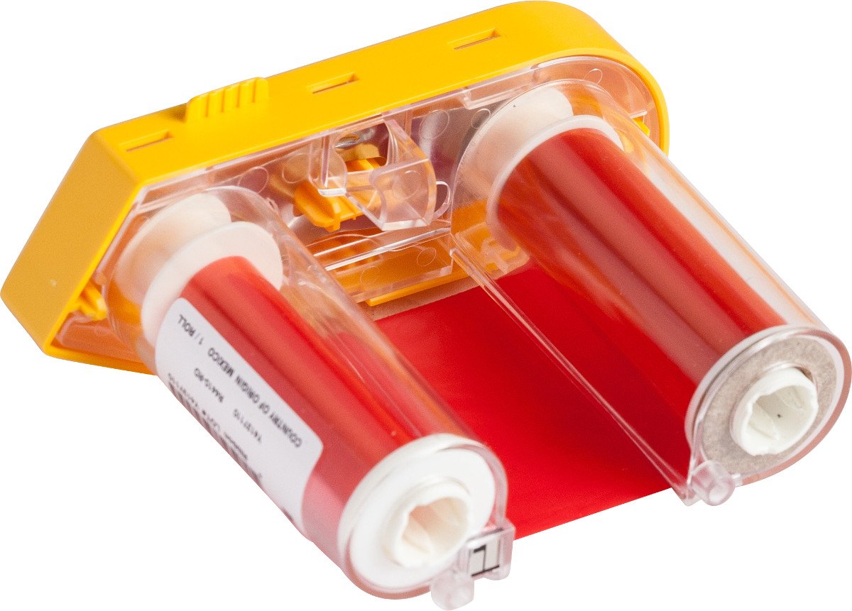 Brady M61-R4410-RD BMP61 Series Printer Ribbon R4400 Resin  2 Width x 75\u0027 Length  Red