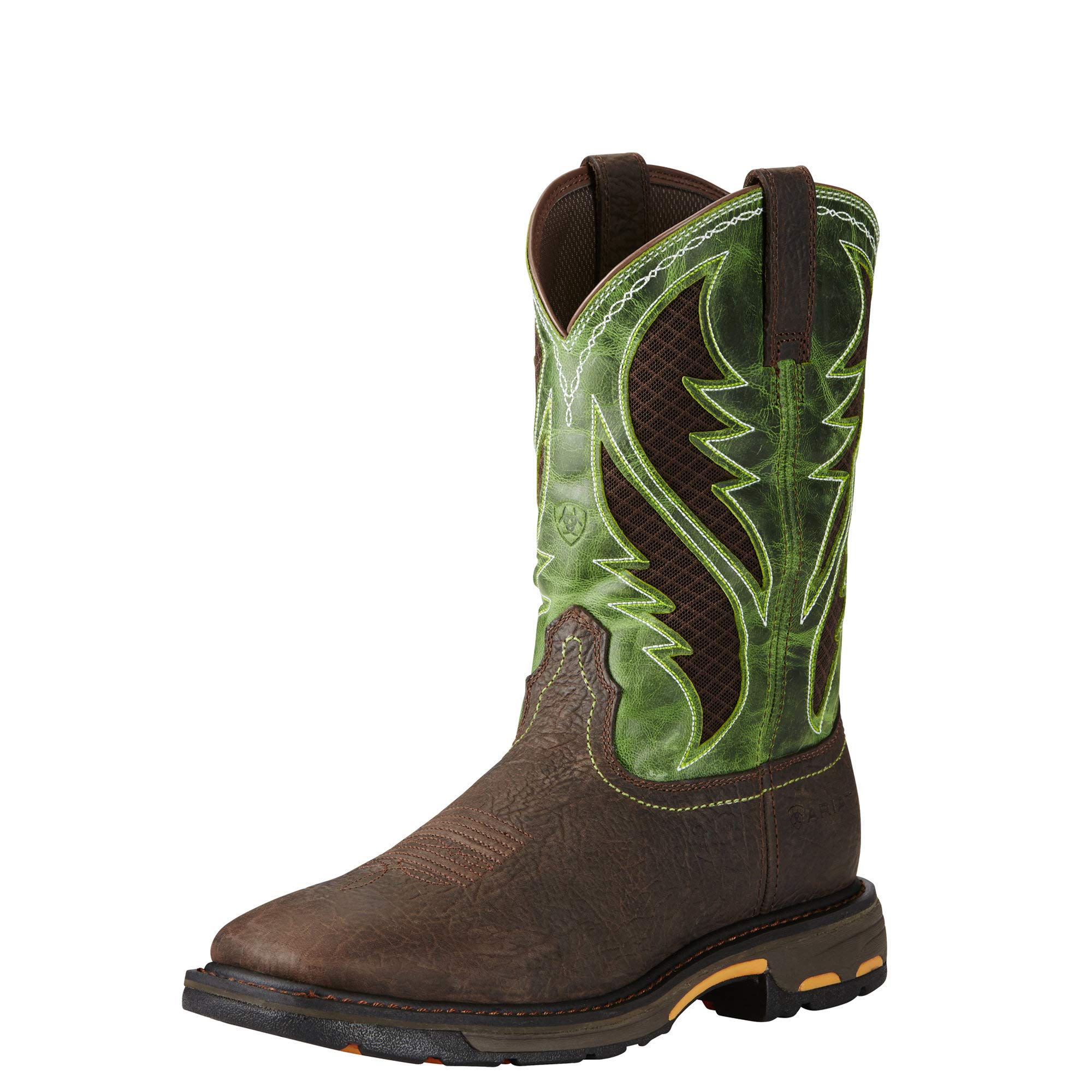Ariat メンズ 細工物ブーツ  ブルーインブラウン/水飲み緑であること  13