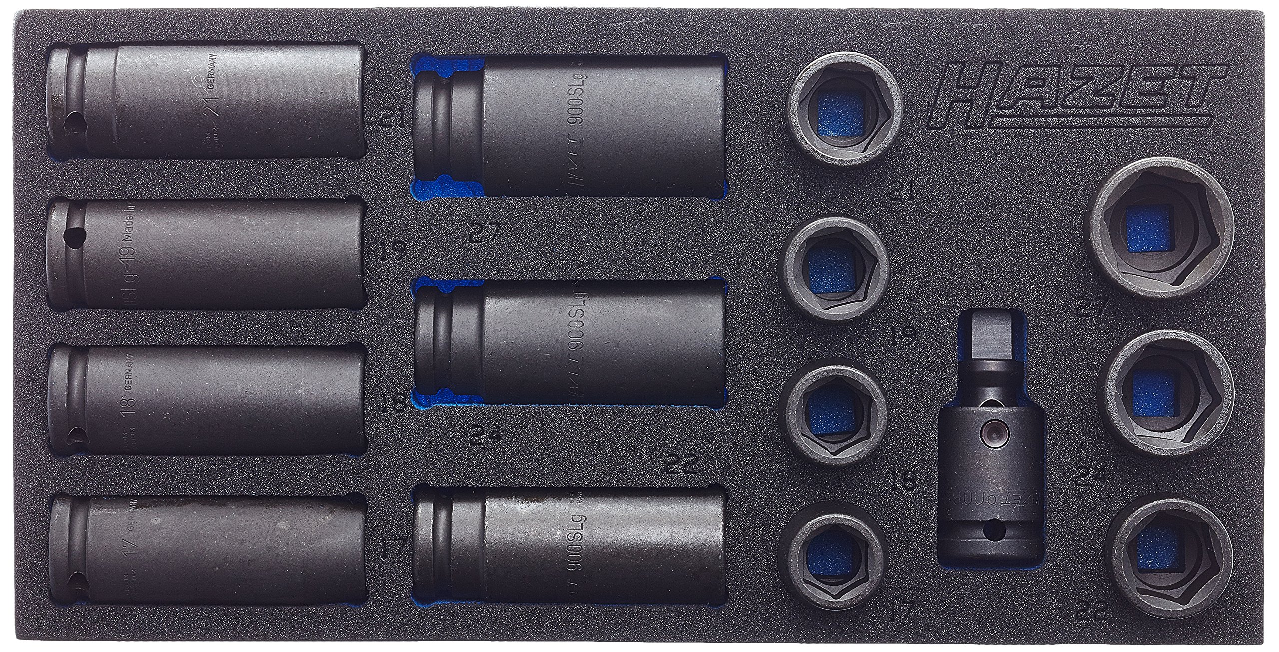 Hazet ソケットセットスクエアドライブ - 12.5粍 - 金?enHEXトラクションパターン163 15分の463～1容器に並べる