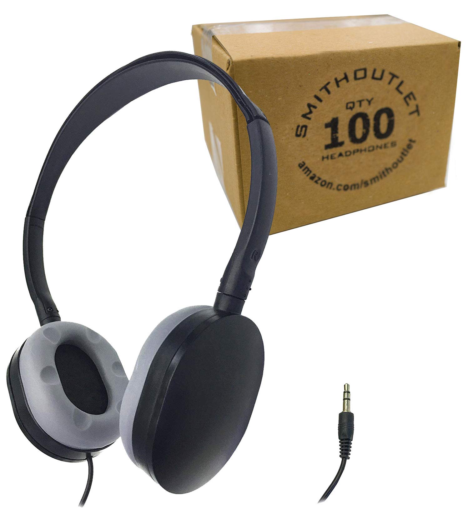 smithoutlet 100容器に並べる天然ゴムEarpadステレオヘッドフォンでバルク