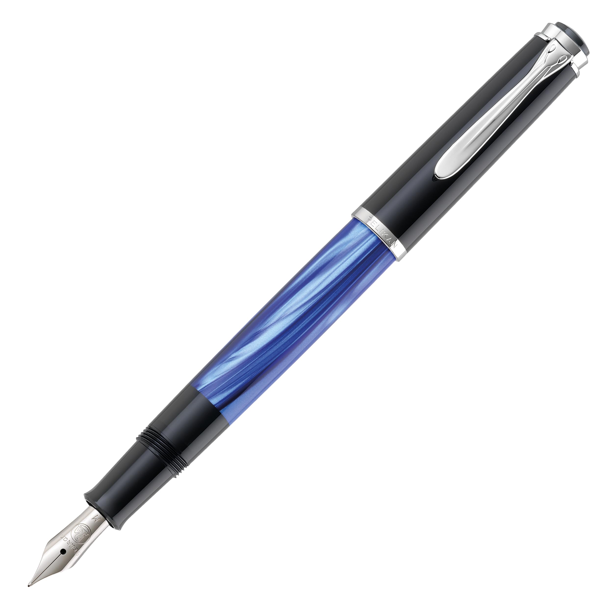 Pelikan クラシック M205 ピストンフィル 万年筆 ブルーマーブル 極細ペン先|global研究所
