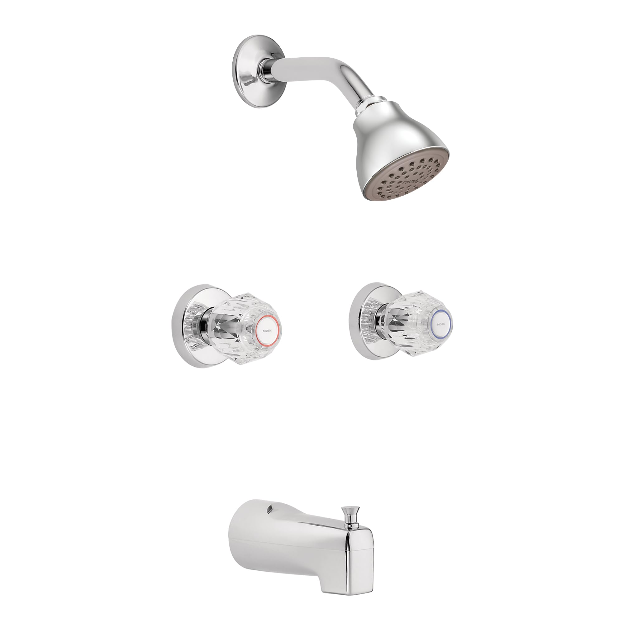 Moen 2982EP シャトー2ハンドルタブとエコパフォーマンスシャワー蛇口バルブ付き クロム