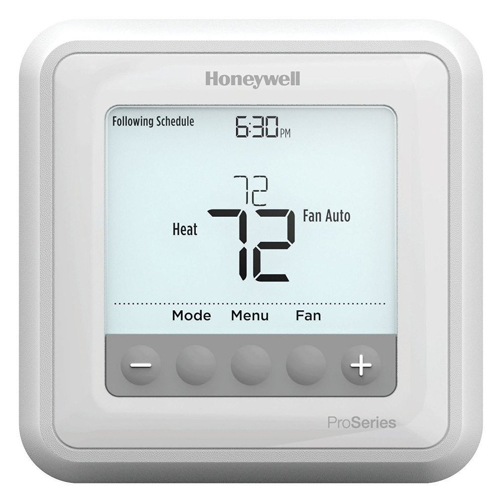 Honeywell TH6210U2001/U T6 Pro Programmable Thermostat 2 Heat / 1 Cool Heat Pump Or 1 Heat / 1 Cool Conventional