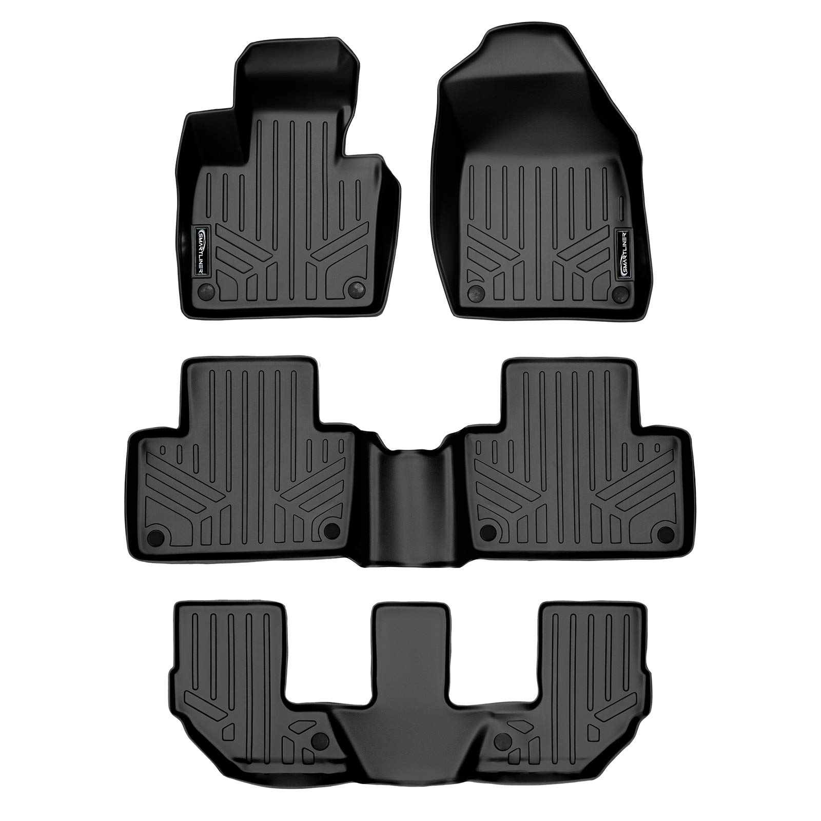 MAXFLOORMAT立ち会い場つや消し3行仕掛ける黒いことfor 2016 ? 2018 Volvo xc90 (noプラグインハイブリッドモデル)