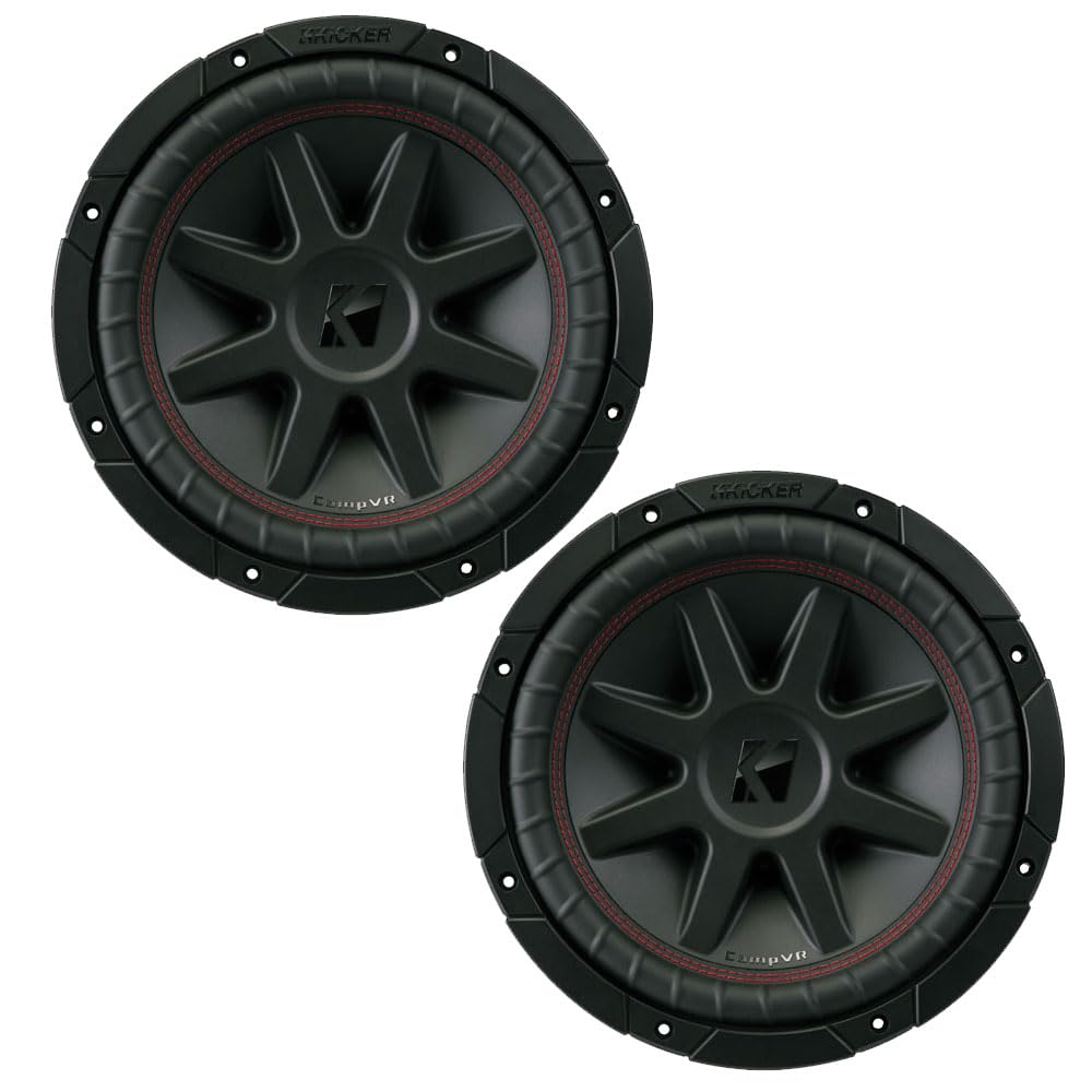 KICKER CVR10 CompVR 10インチ(250mm)サブウーファー、4オームDVCバンドル
