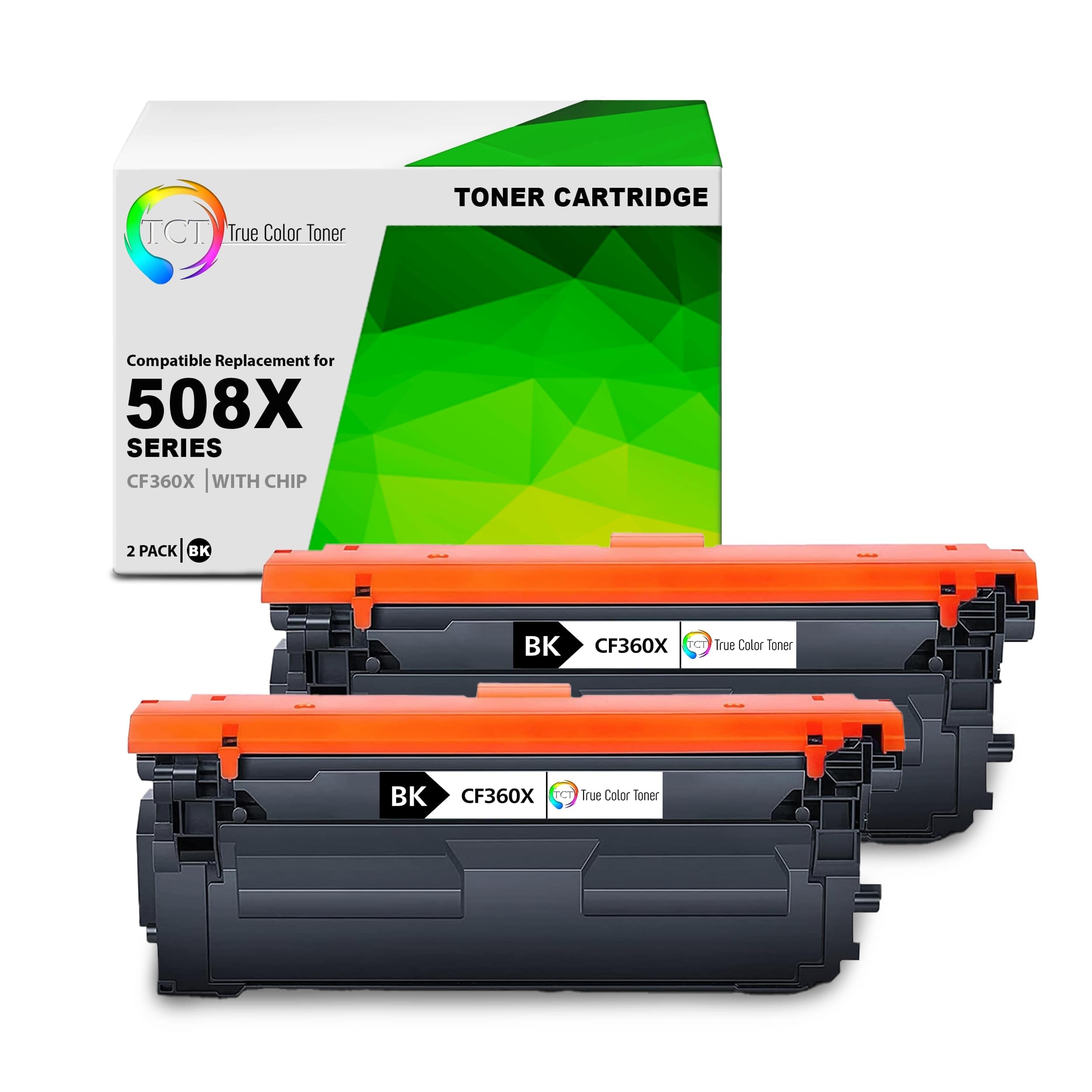 TCTプレミアム互換HP 508 A 508 xトナーカートリッジ4パックセット、Works with the HP Color LaserJet Enterprise m552、m553dh、m553 N、m553 X、m553dn、MFP m577 F、MFP m577 C、MFP m577dn、MFP m577z ブラック