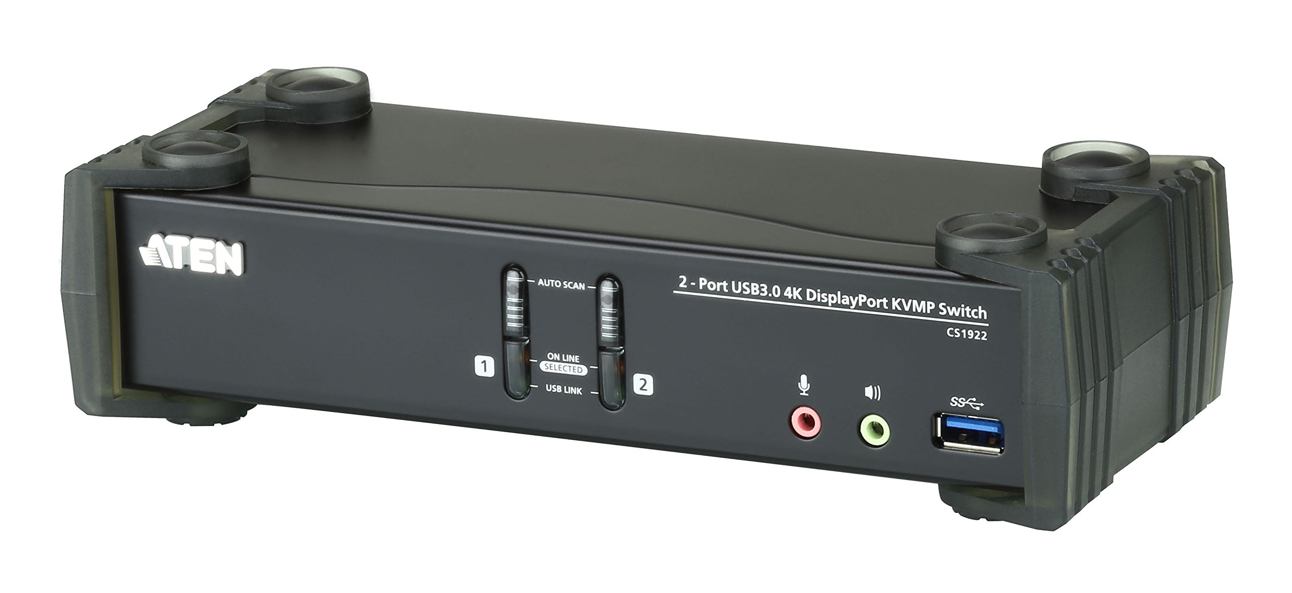 ATEN USB 3.0ハブ搭載 DCI 4K対応 2ポートUSB DisplayPort KVMP?スイッチ CS1922