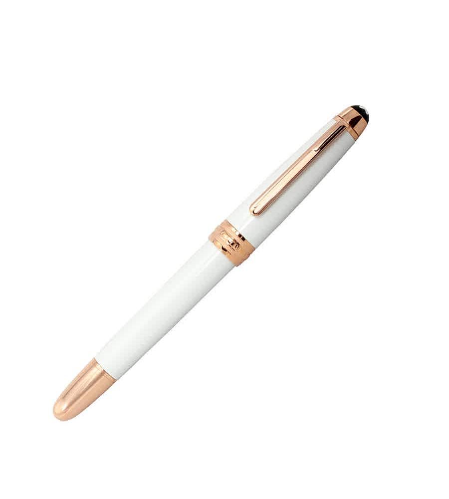 MONTBLANC モンブラン 万年筆 マイスターシュテュック ホワイトソリテール #145 レッドゴールド クラシック F｜global研究所