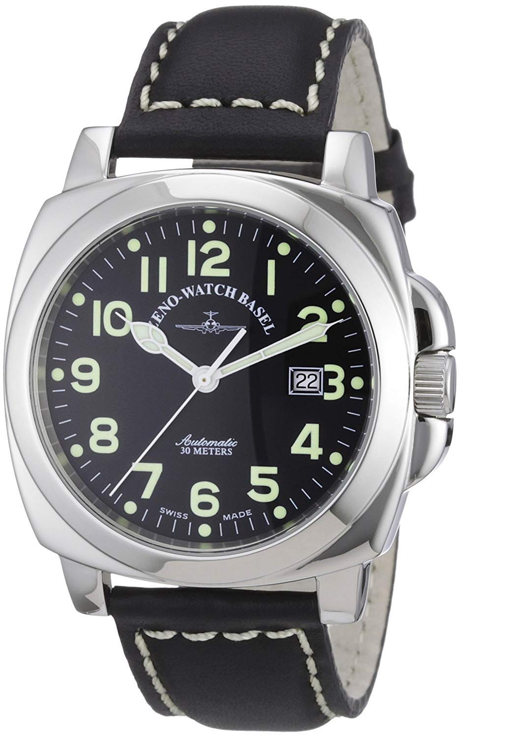Zeno-Watch メンズウォッチ - 真四角飛行士 自動小銃 - 3554-a1  今めかしい