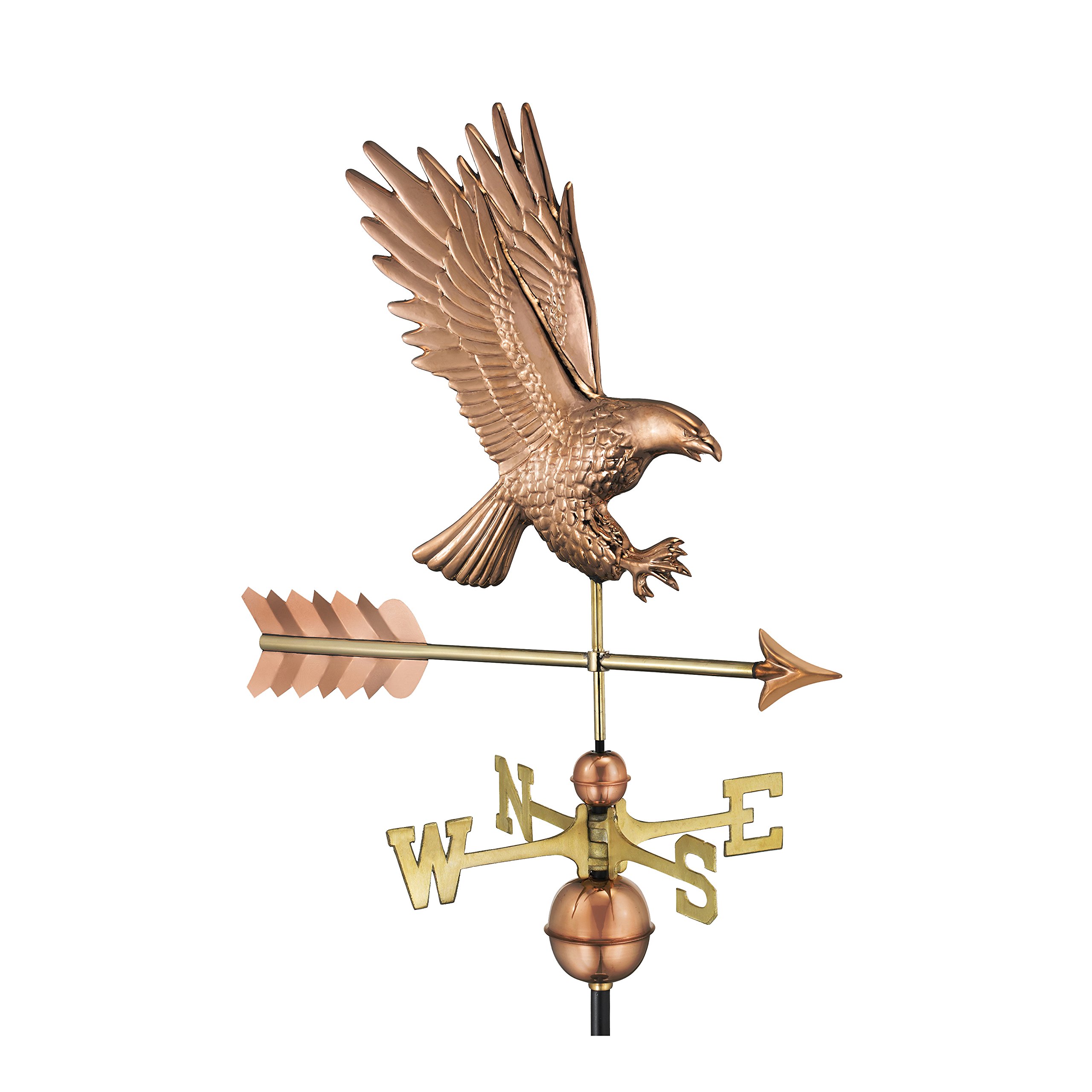 Good Directions American Bald Eagle風見鶏、純粋な銅
