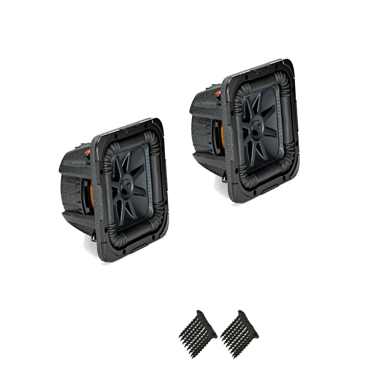 KICKER 44L7S82 Solobaric L7 8inサブウーファーバンドル - 2オームモノブロックアンプへの導線用デュアル2オーム音吐巻き。