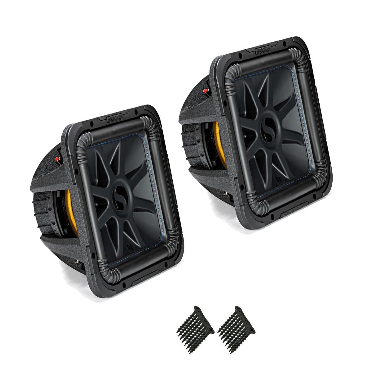 KICKER 44L7S122 Solobaric L7 12inサブウーファーバンドル - デュアル2オーム音吐巻き 2オームモノブロックアンプへの導線用