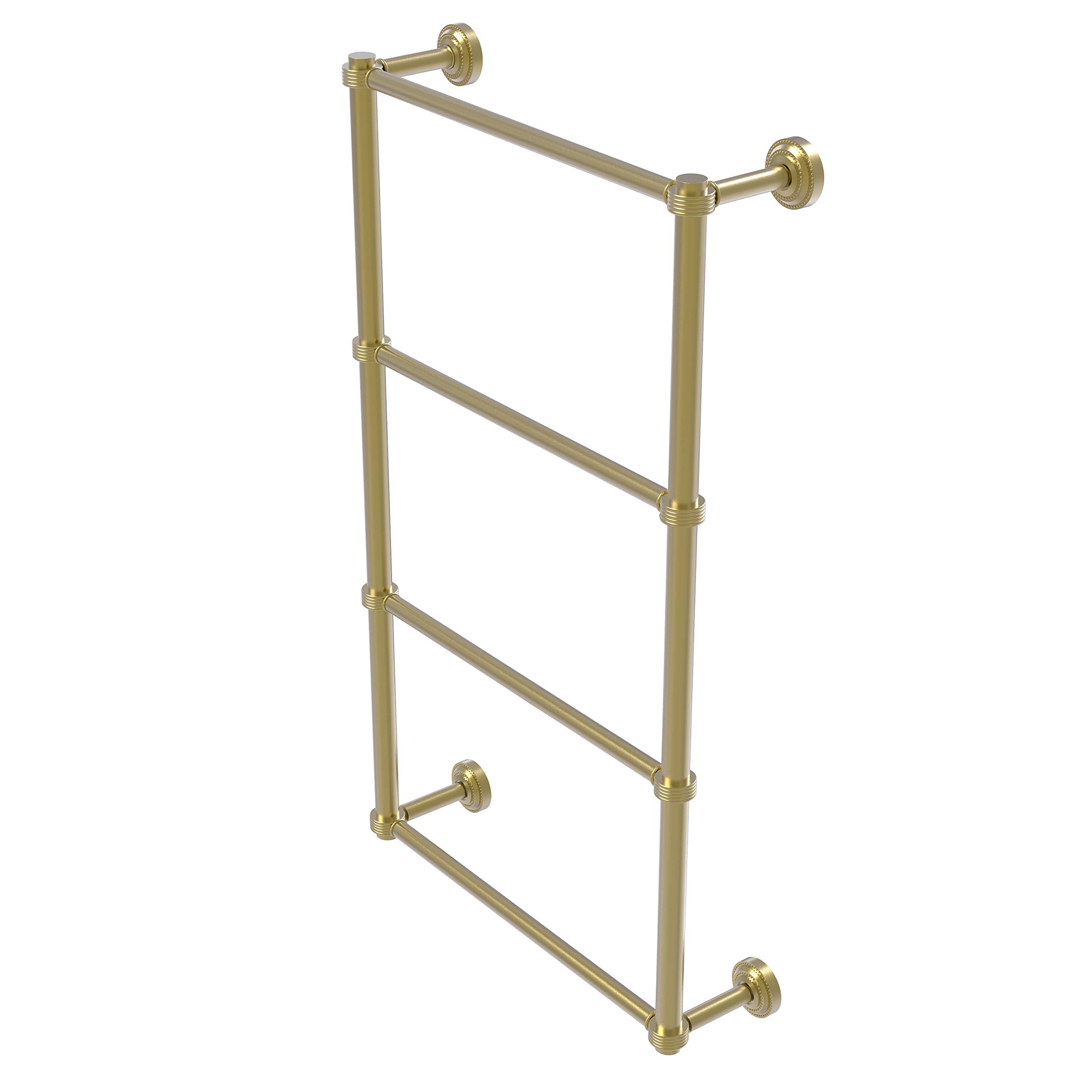 Dottingham Collection 4 Tier 24 Inch Ladder Towel Bar with Groovy Detail - DT-28G-24-SBR