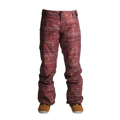 Ride Roxhill Womens Snow Pantsマジックカーペット印刷レッド ? S