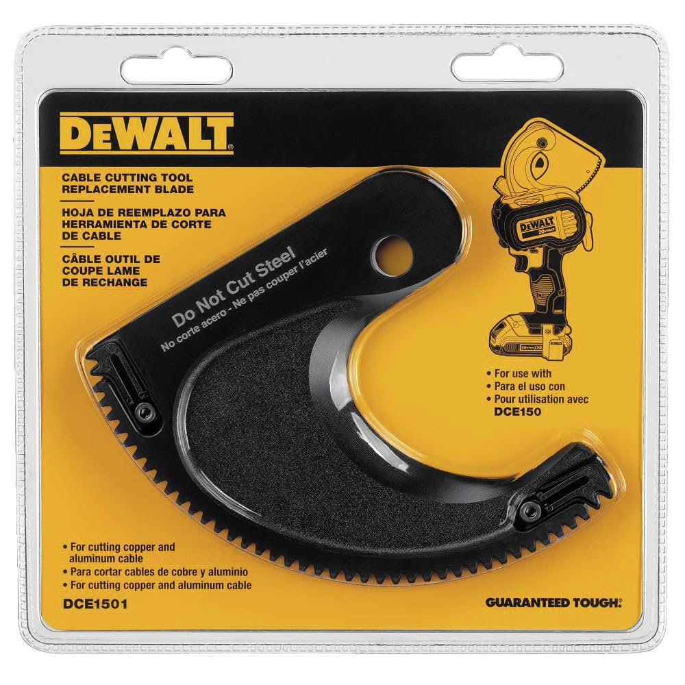 DeWalt DCE1501 黒色酸化物硬化スチールケーブル切断ツール交換用ブレード