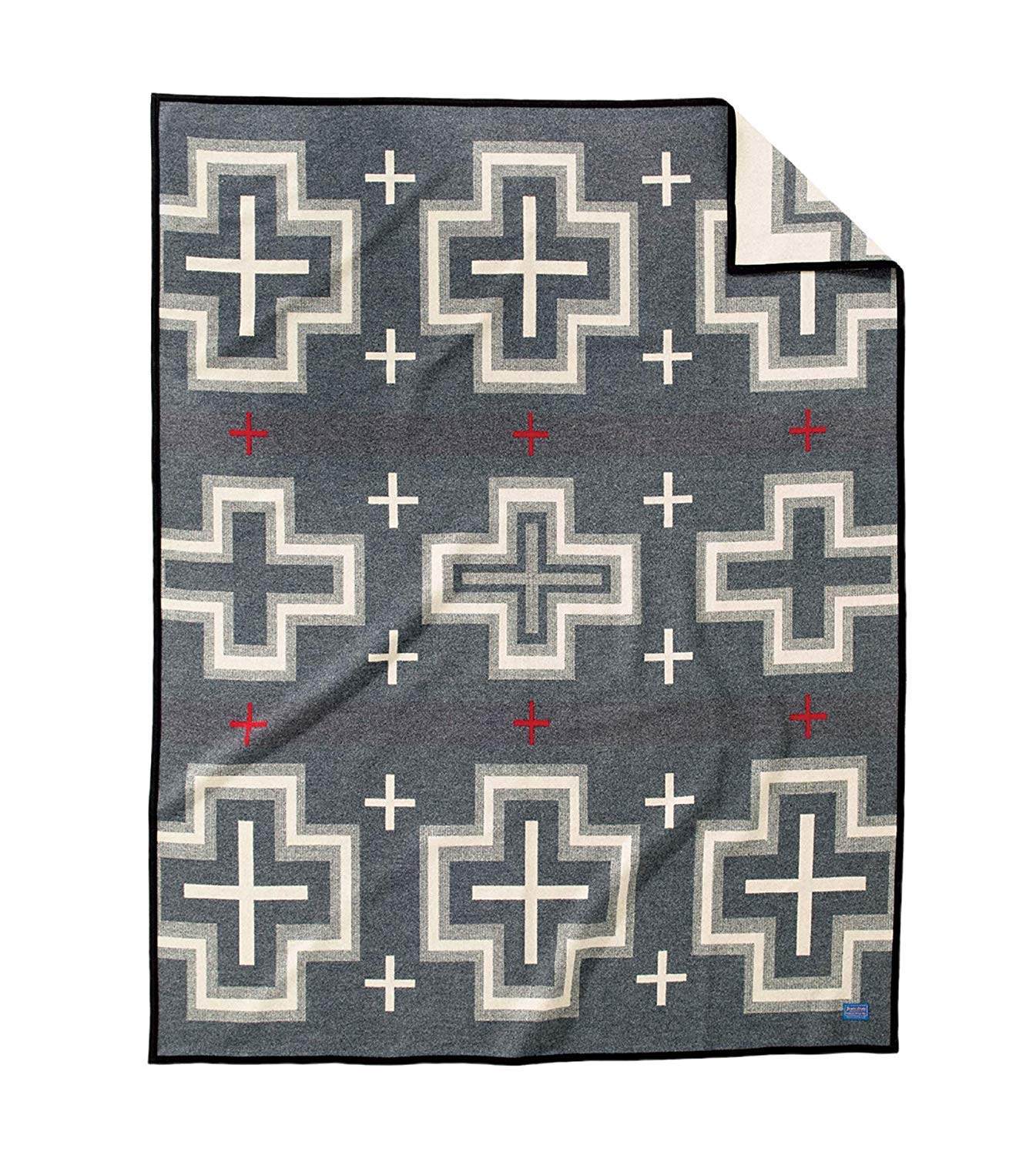 Pendleton San Miguel 生あたたかい羊毛飾りつけ投げること毛布 薄墨色 キングサイズ