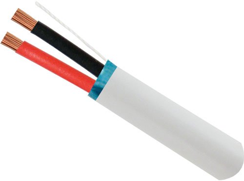 シールドオーディオケーブル、16 AWG、2 Conductor、65ストランド500 ft、PVC、ジャケット、Pullボックス、ホワイト。。。