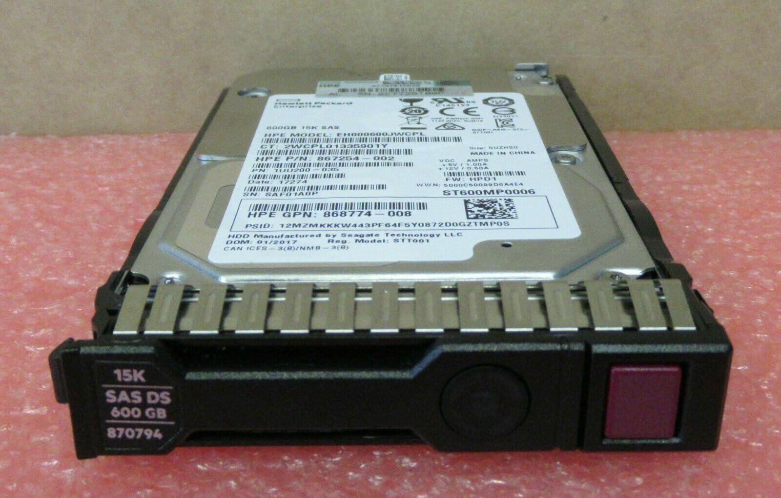 Hewlett Packard Enterprise 870794-001 internal hard drive 2.5 600 GB SAS｜global研究所