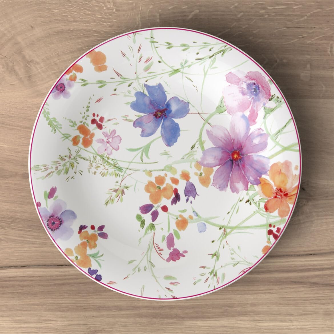 Villeroy & Boch - Mariefleur Basic Fr?hst?cksteller 6 St?ck 21 cm Premium Porzellan Wei?/Bunt 10-4100-2640-6｜global研究所