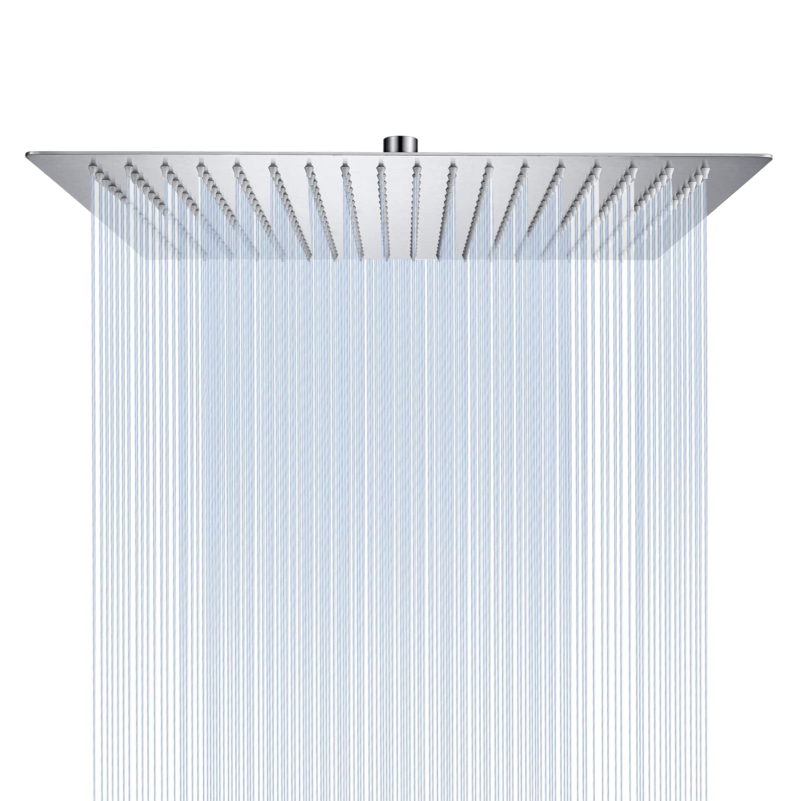 Derpras 16 Inch Square Rain Shower Head  304 Stainless Steel  Ultra Thin High Pressure Bathroom Rainfall Showerhead (Brushed Nickel) (324 Jets) 141［並行輸入］ プリンター・FAX用インク-PCサプライ・消耗品-インクカートリッジ