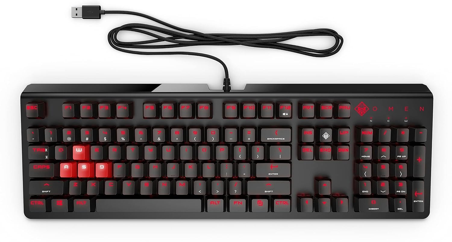 HP Omen 1100ゲーミングキーボードNキーロールオーバーイルミネーションメカニカルUSBブラック 18,894円