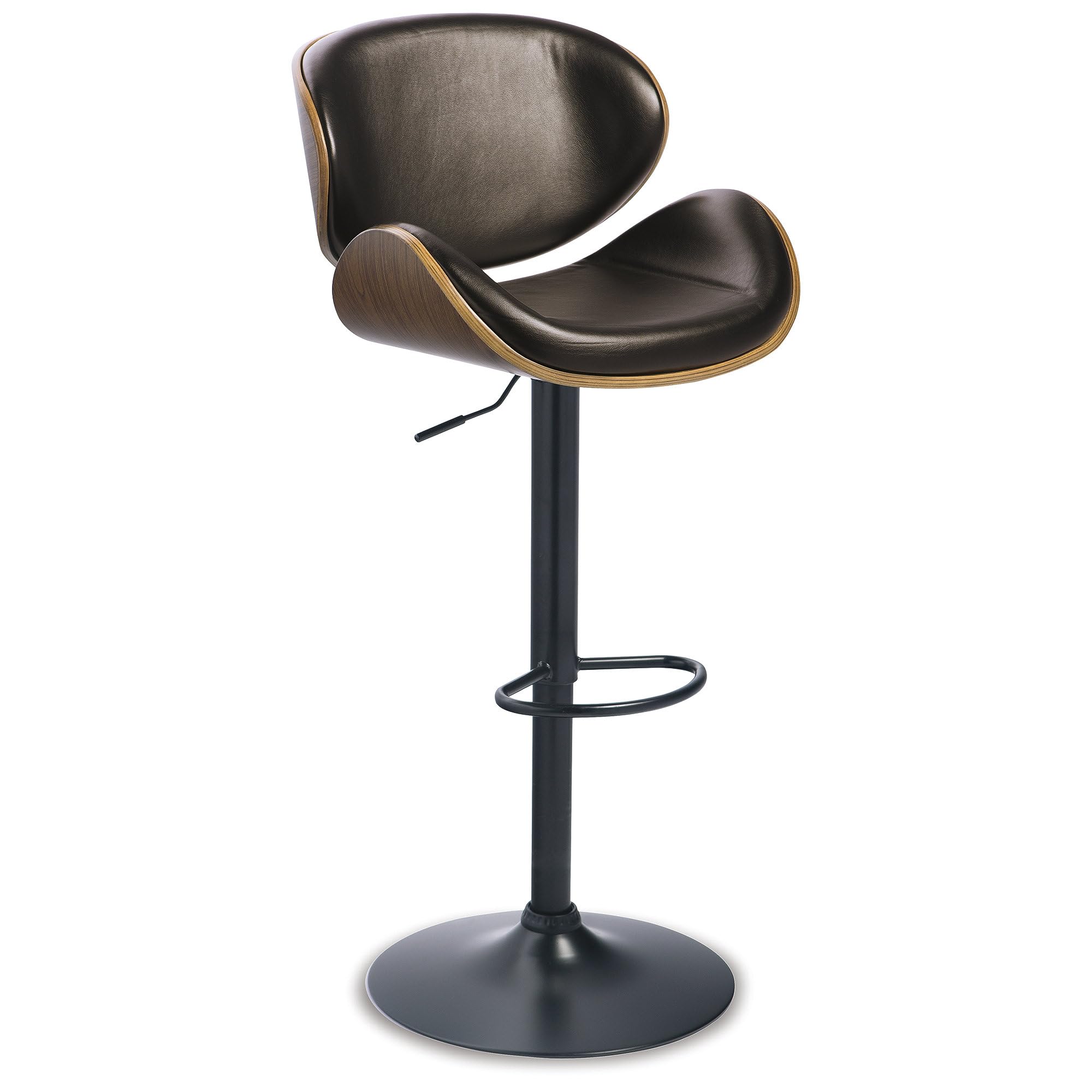 Signature Design By Ashley - Bellatier Tall Upholstered Swivel Barstool - Contemporary Style - Black/Brown 141［並行輸入］｜global研究所 38,845円