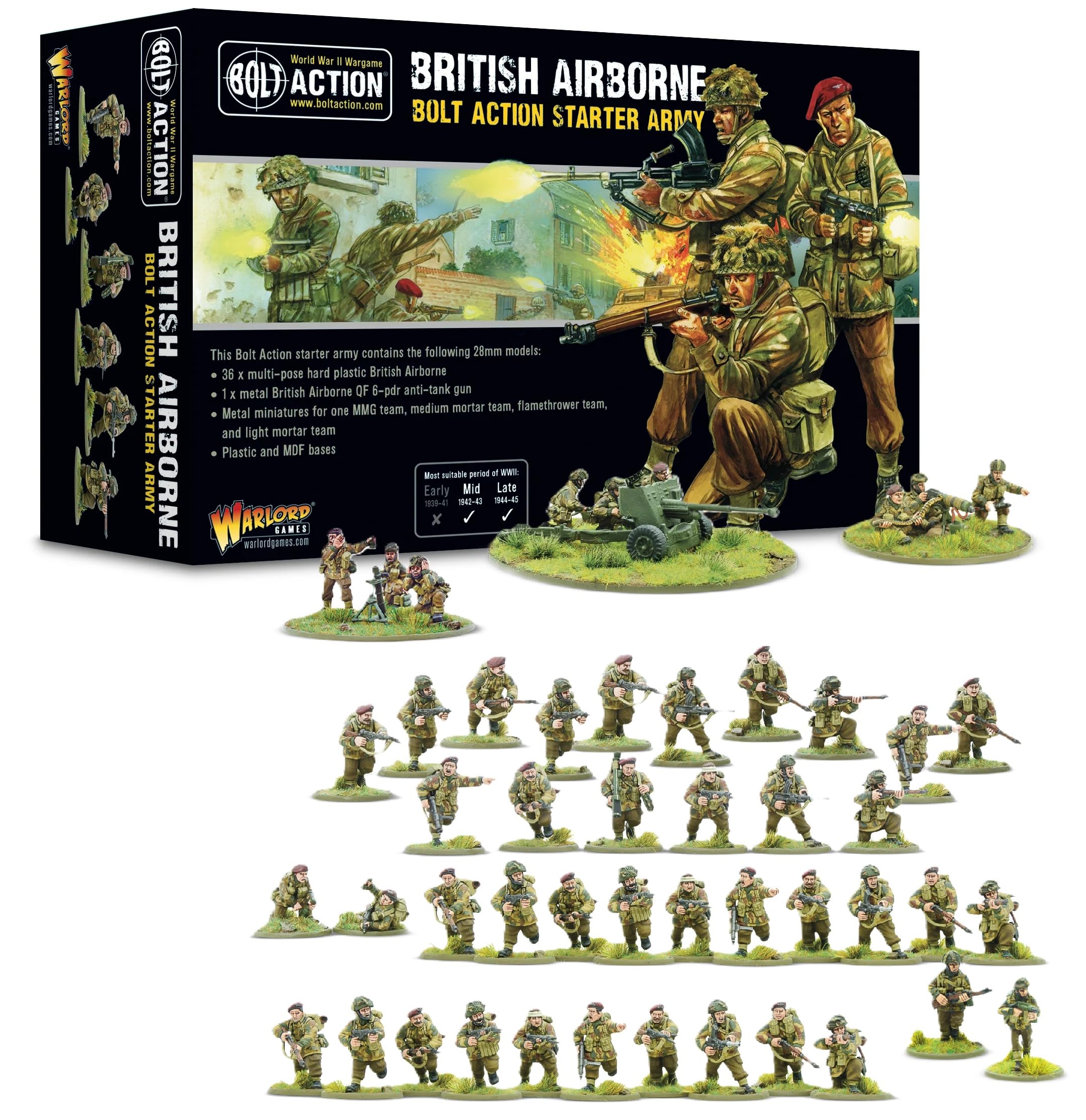 Warlord Games British Airborne Starter Army Bolt Action Wargaming Miniatures
