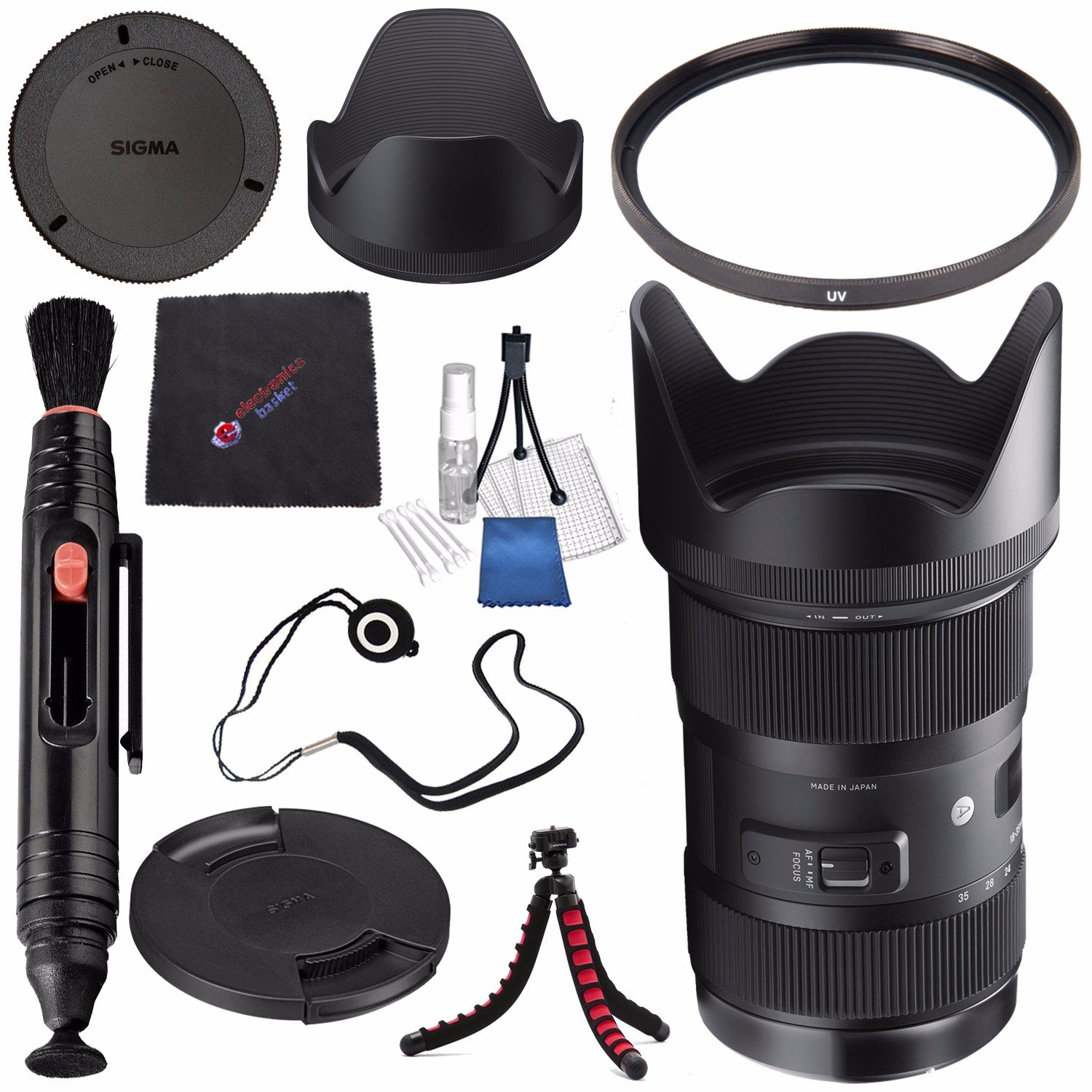 Sigma 18 ? 35 mm f / 1.8 DC HSM Artレンズfor Canon # 210101 +レンズペンクリーナー+マイクロファイバークリーニングクロス+レンズCapkeeper +デラックスクリーニングキット+柔軟な三脚バンドル(インターナショナルモデル保証なし|global研究所