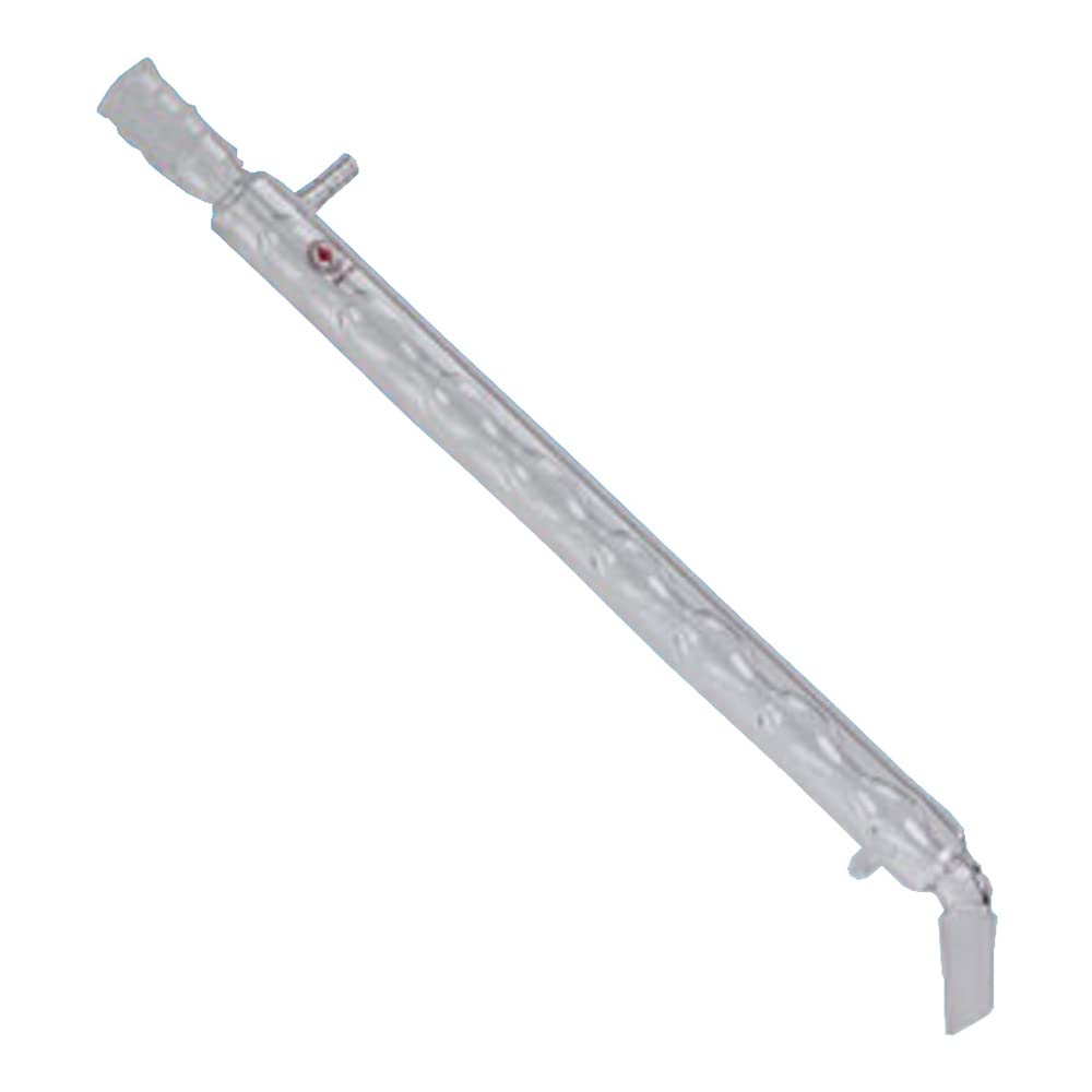 ACE GLASS 6046-13シリーズ Allihn コンデンサー 角度付き 35/45 ボトムインナージョイント ジャケット長400mm