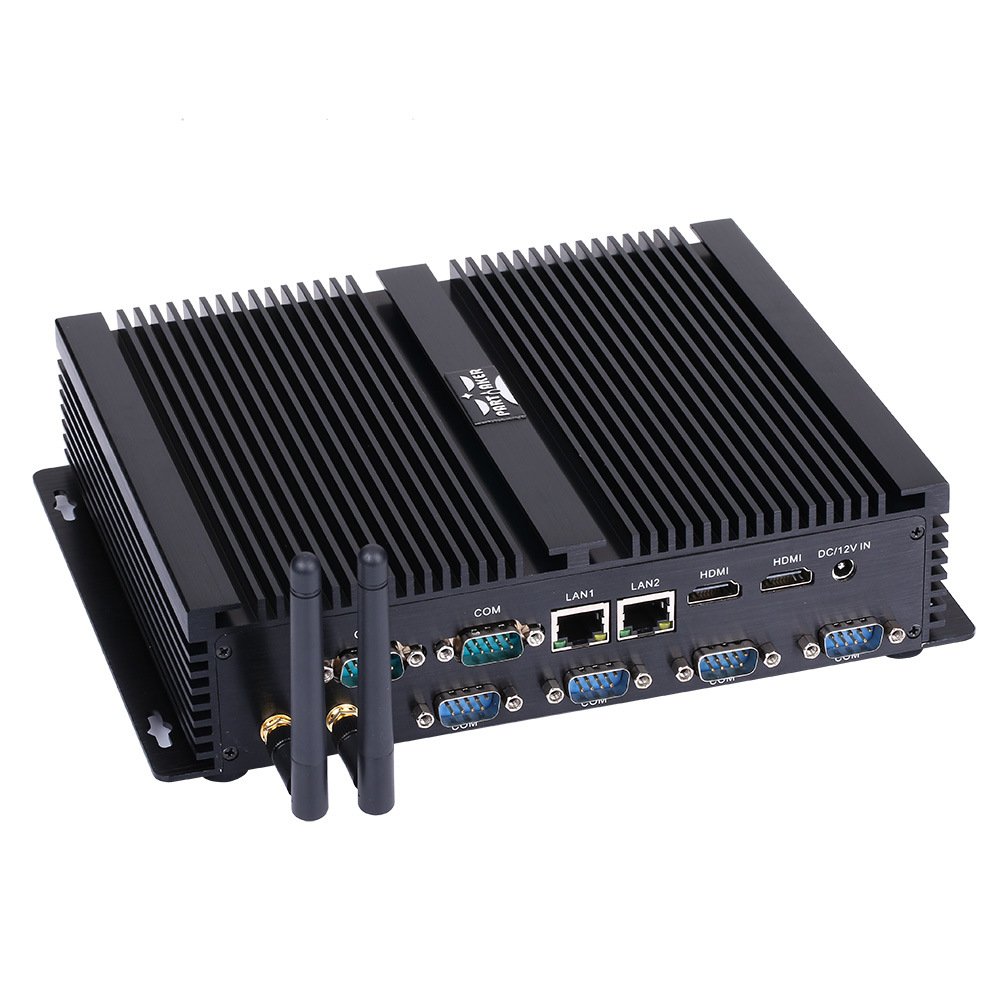 Partaker Fanless Industrial PC Mini Computer Mini PC Intel Core I5 4200U 2 x HDMI 2 x LAN 6 x COM RS232 4 x USB3.0 4 x USB2.0 Barebone NO RAM NO Storage NO System｜global研究所