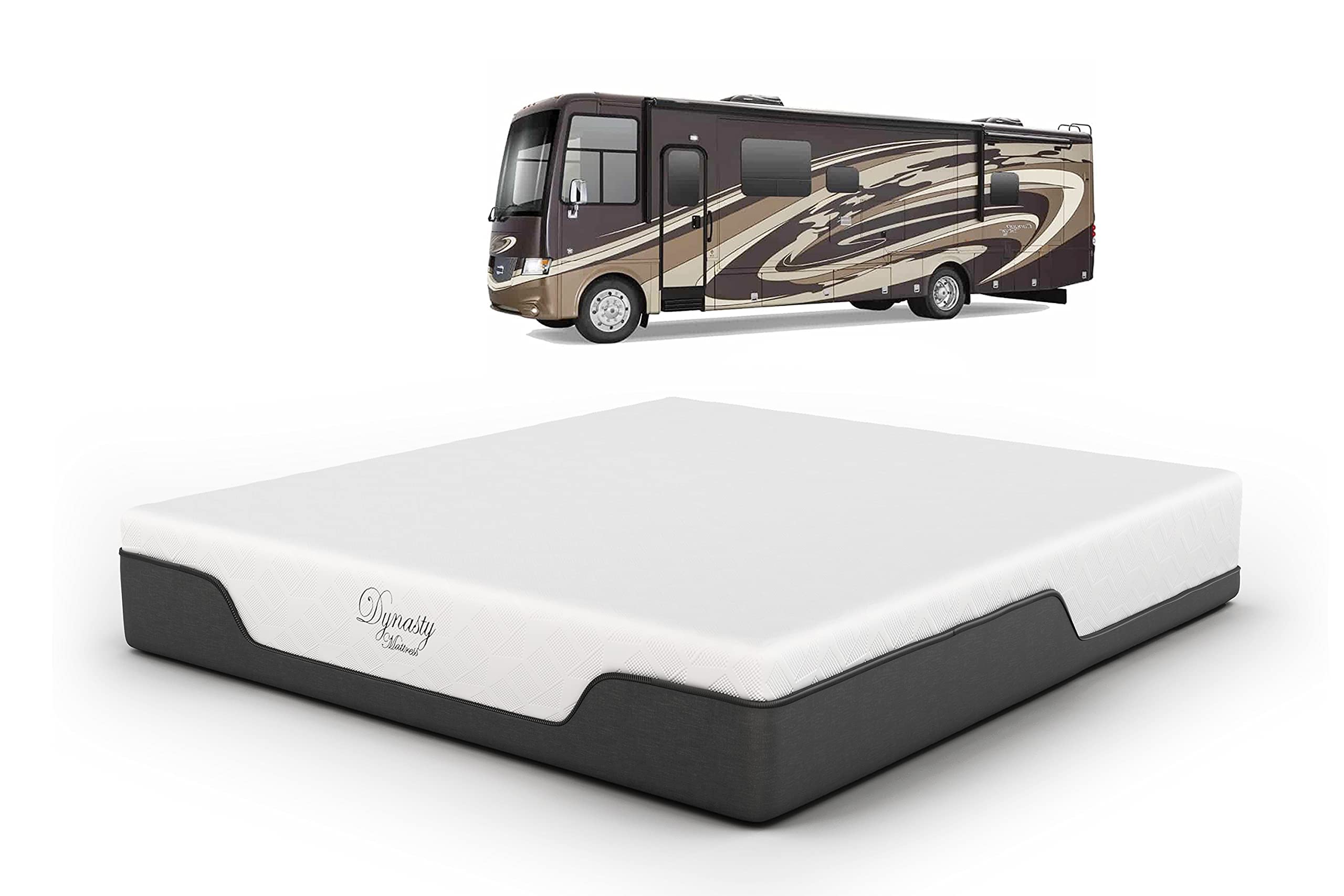 DynastyMattress 10インチ CoolBreeze ミディアムファーム ジェルメモリーフォーム マットレス RV キャンピングカー トレーラー用 RV キングサイズ 米国製|global研究所