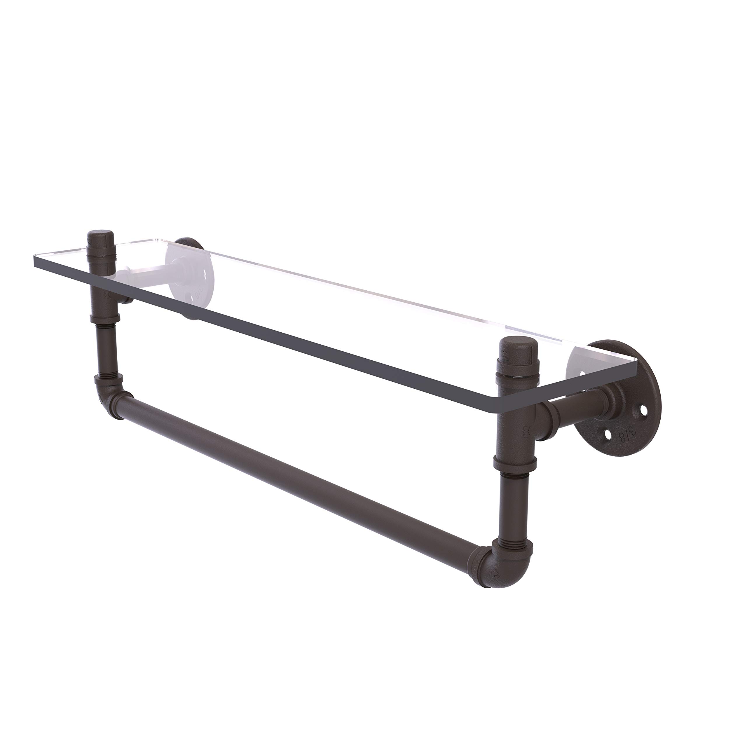 Pipeline Collection 22 Inch Glass Shelf with Towel Bar - P-410-22-GSTB-ORB｜global研究所