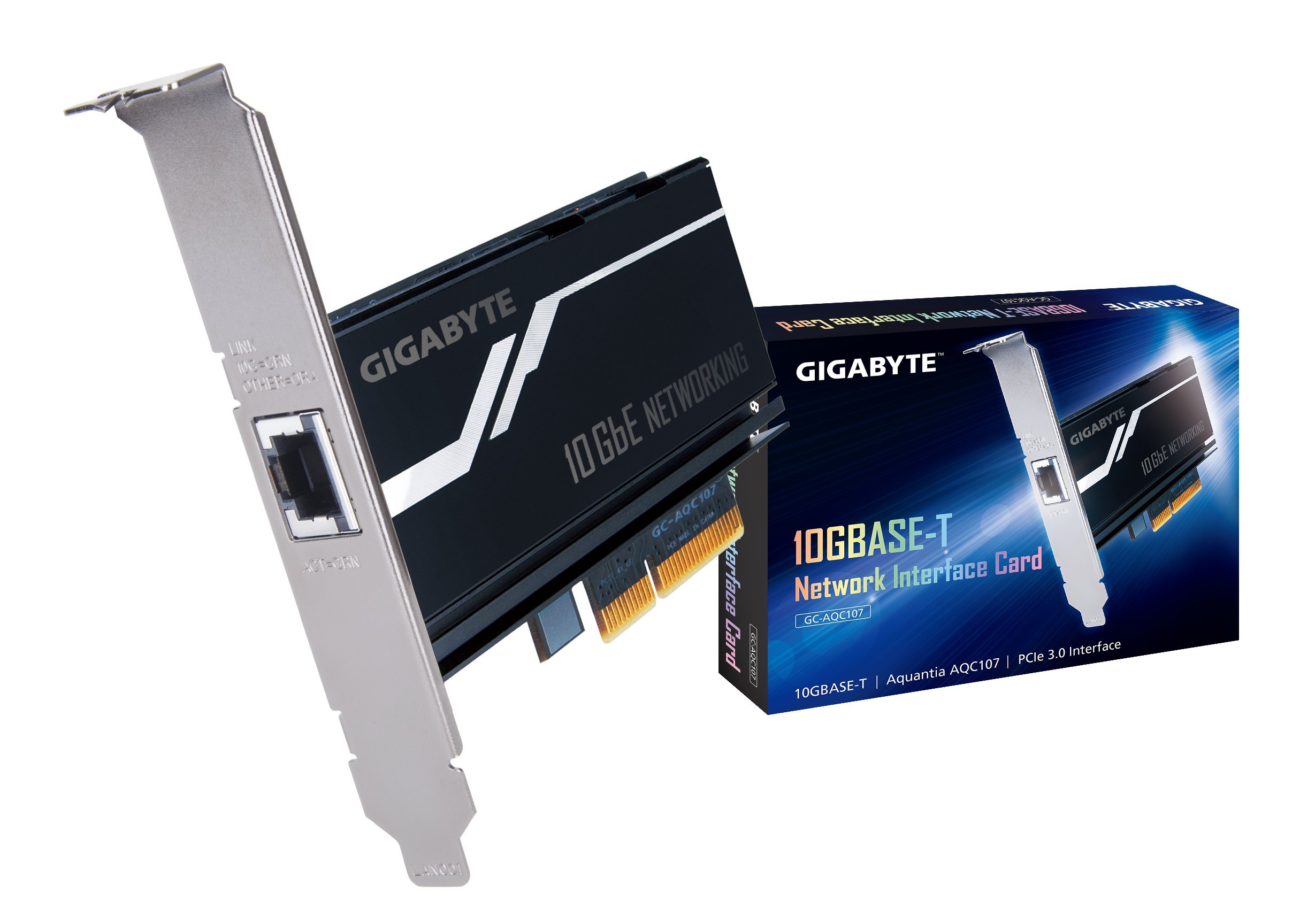 ギガ働き口GC-AQC107（RJ-45界面付き添い人10GbE網状組織アダプターPci-E X4歌留多）