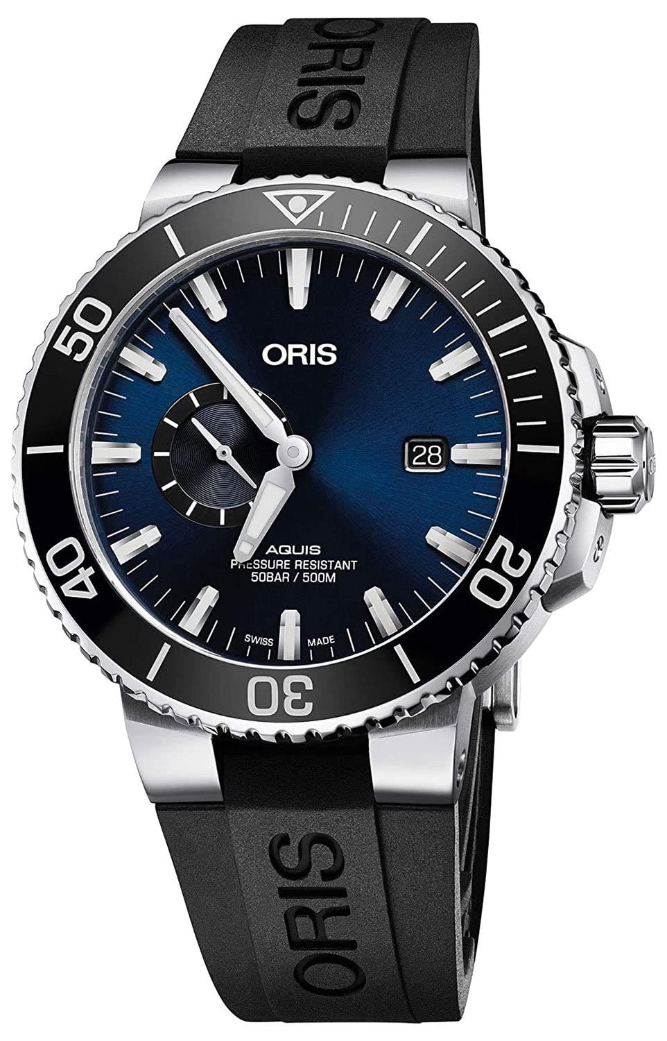 Oris Aquis 74377334135RS スモール秒、デイトメンズウォッチ